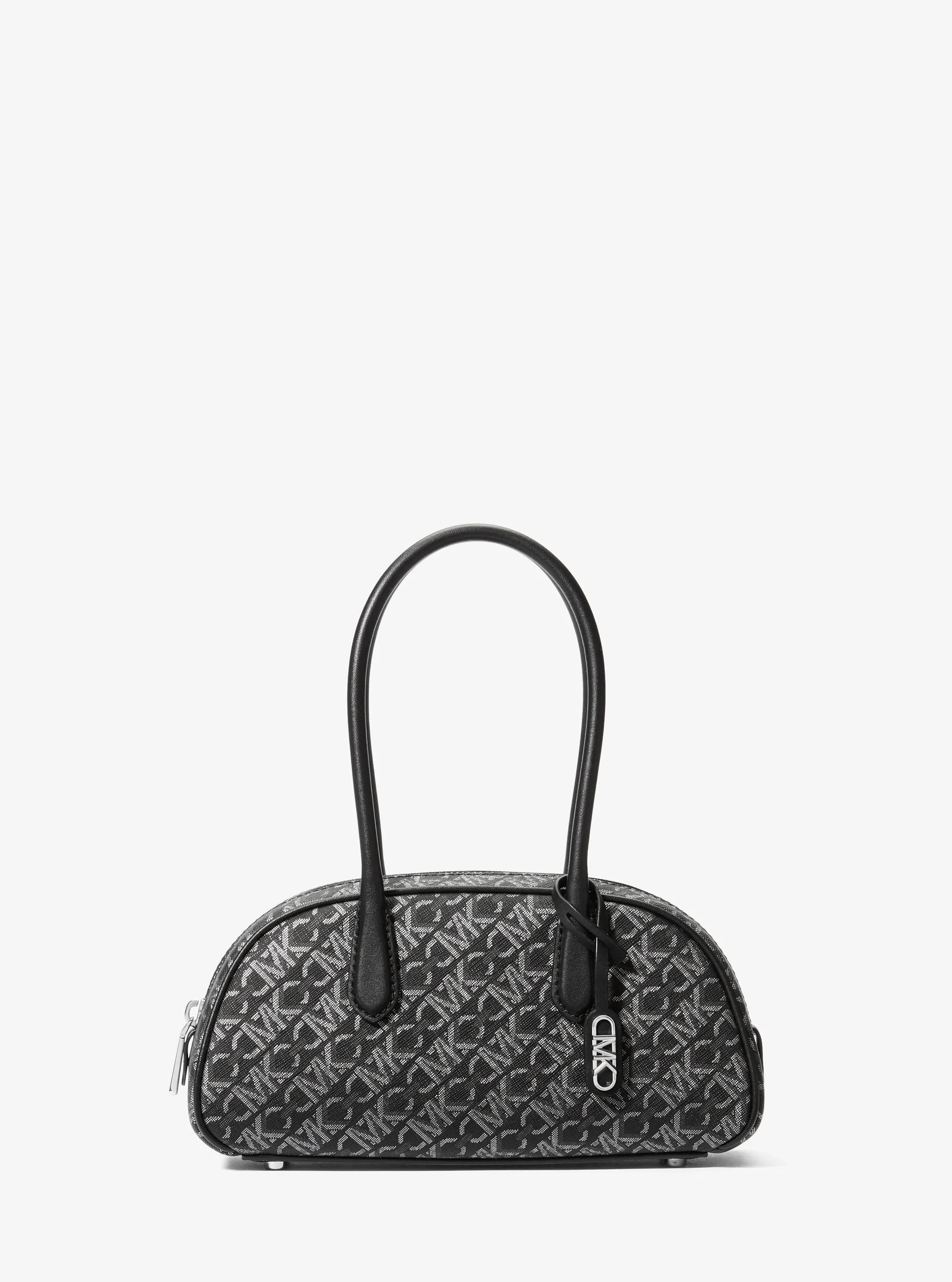 Lulu Small Metallic Empire Signature Logo Satchel