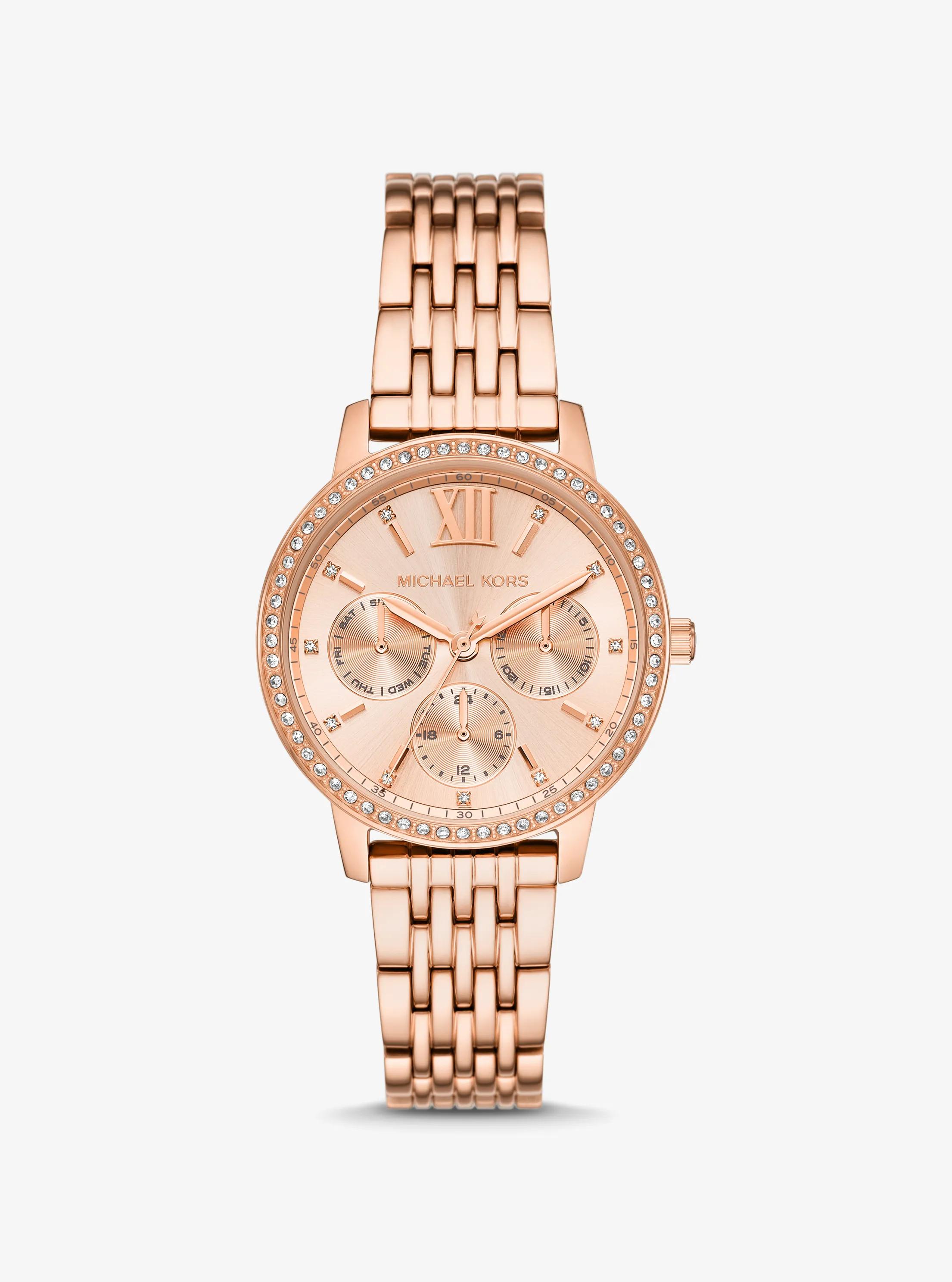 Melissa Pav&eacute; Rose Gold-Tone Watch in ROSE GOLD | Michael Kors