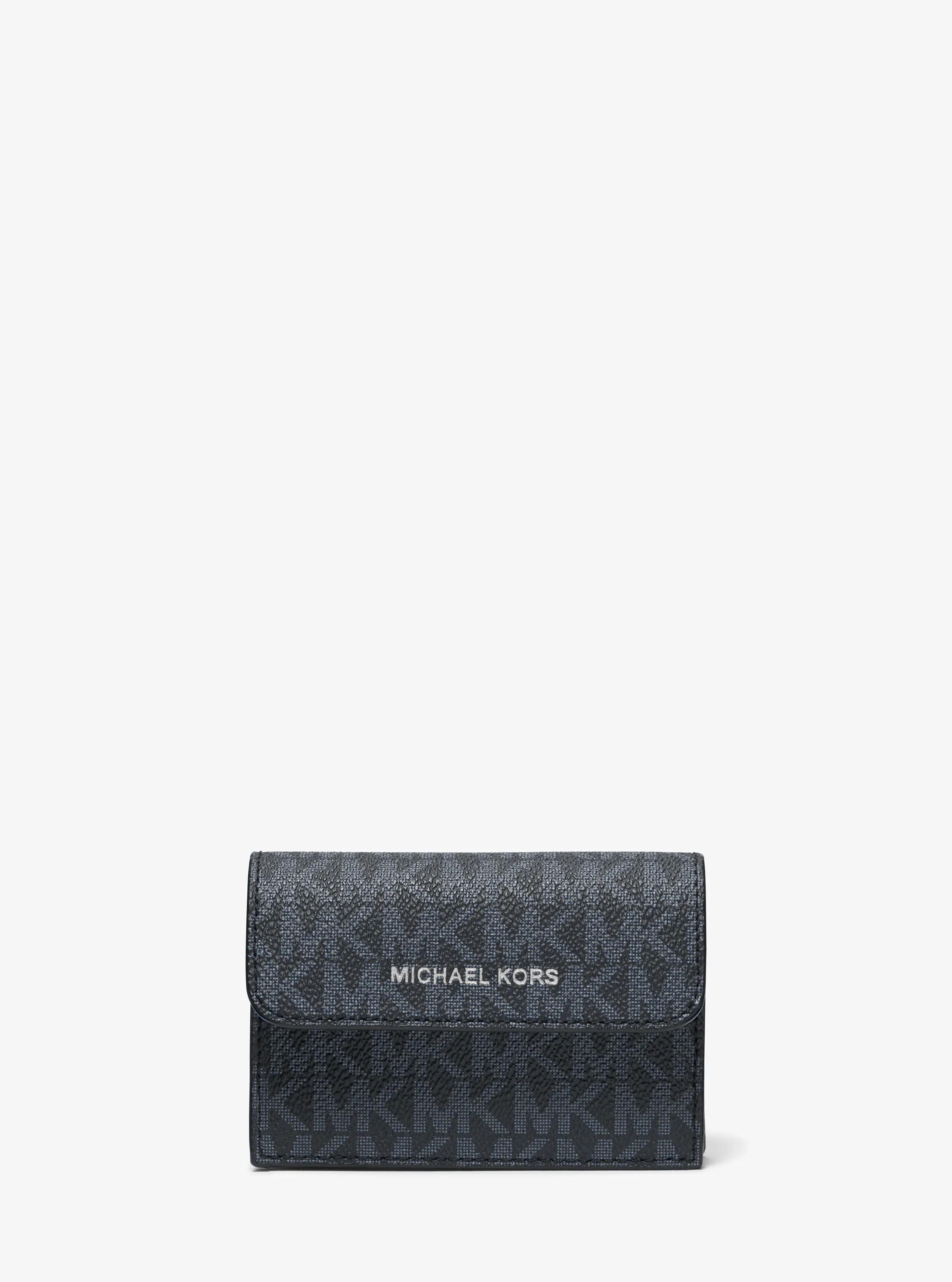 Cooper Logo Accordion Card Case in ADMRL/PLBLUE | Michael Kors