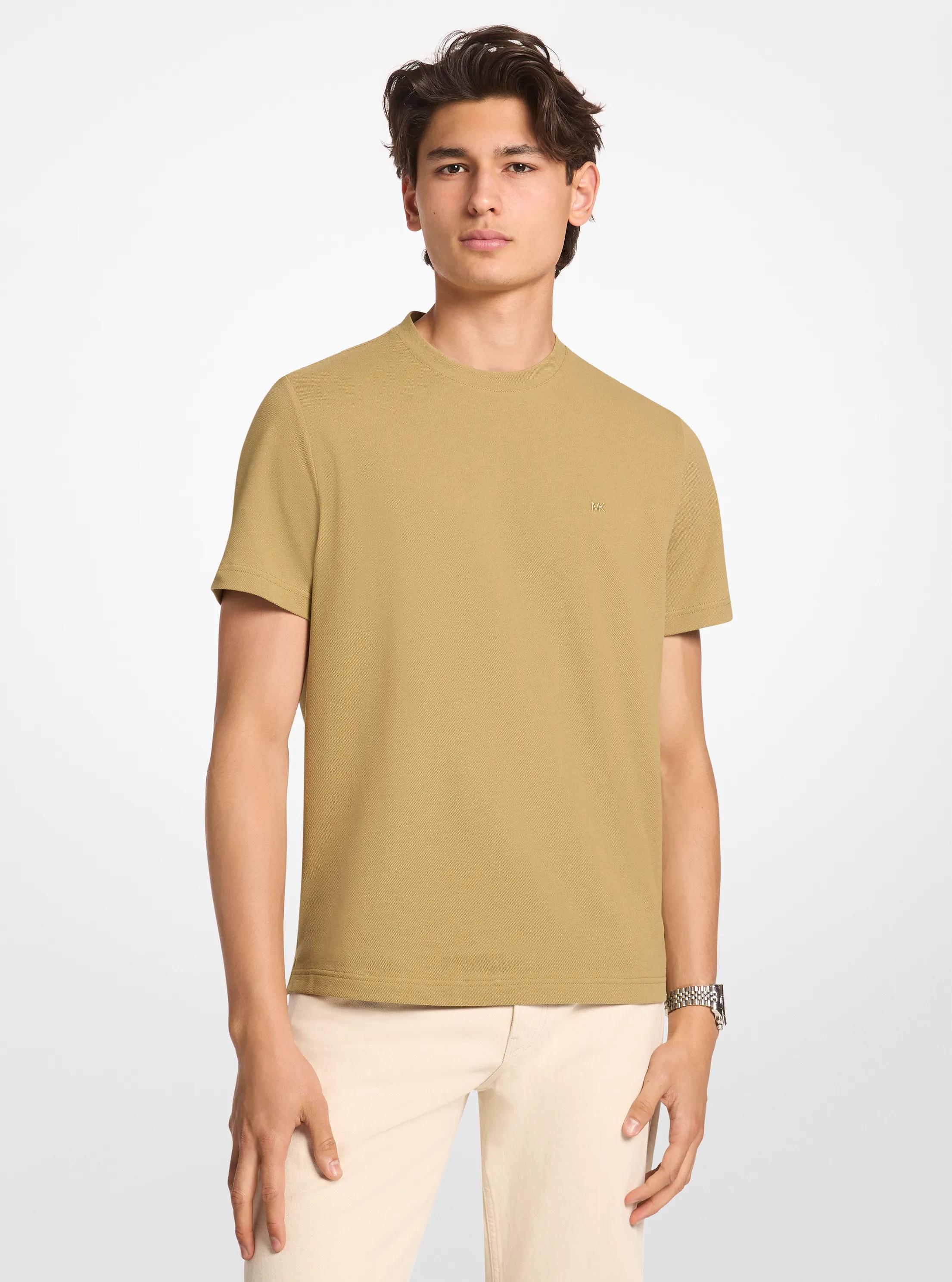 Cotton Piqu&eacute; T-Shirt in OREGANO | Michael Kors