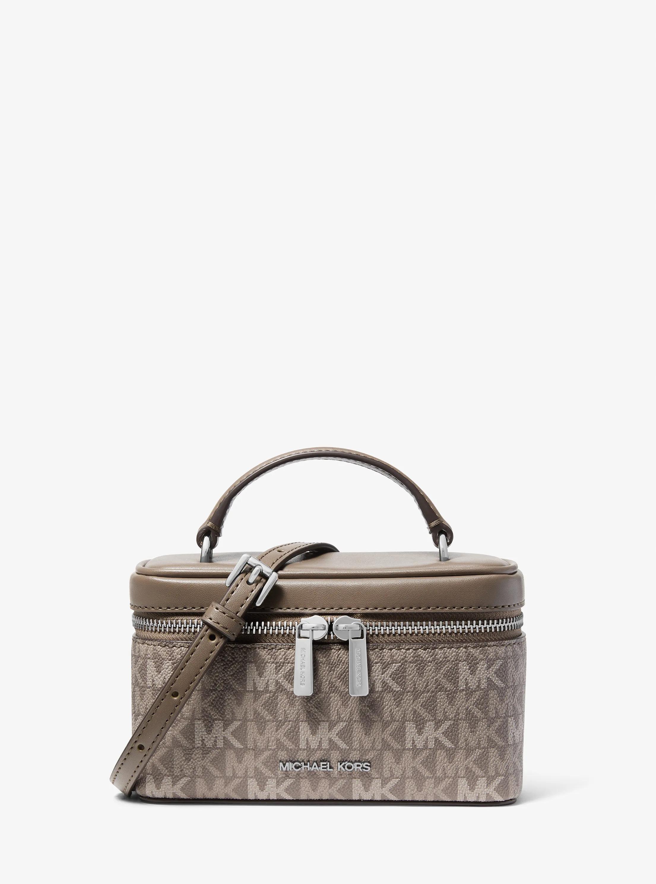 Vivi Small Signature Logo Vanity Crossbody Bag in MUSHROOM | Michael Kors