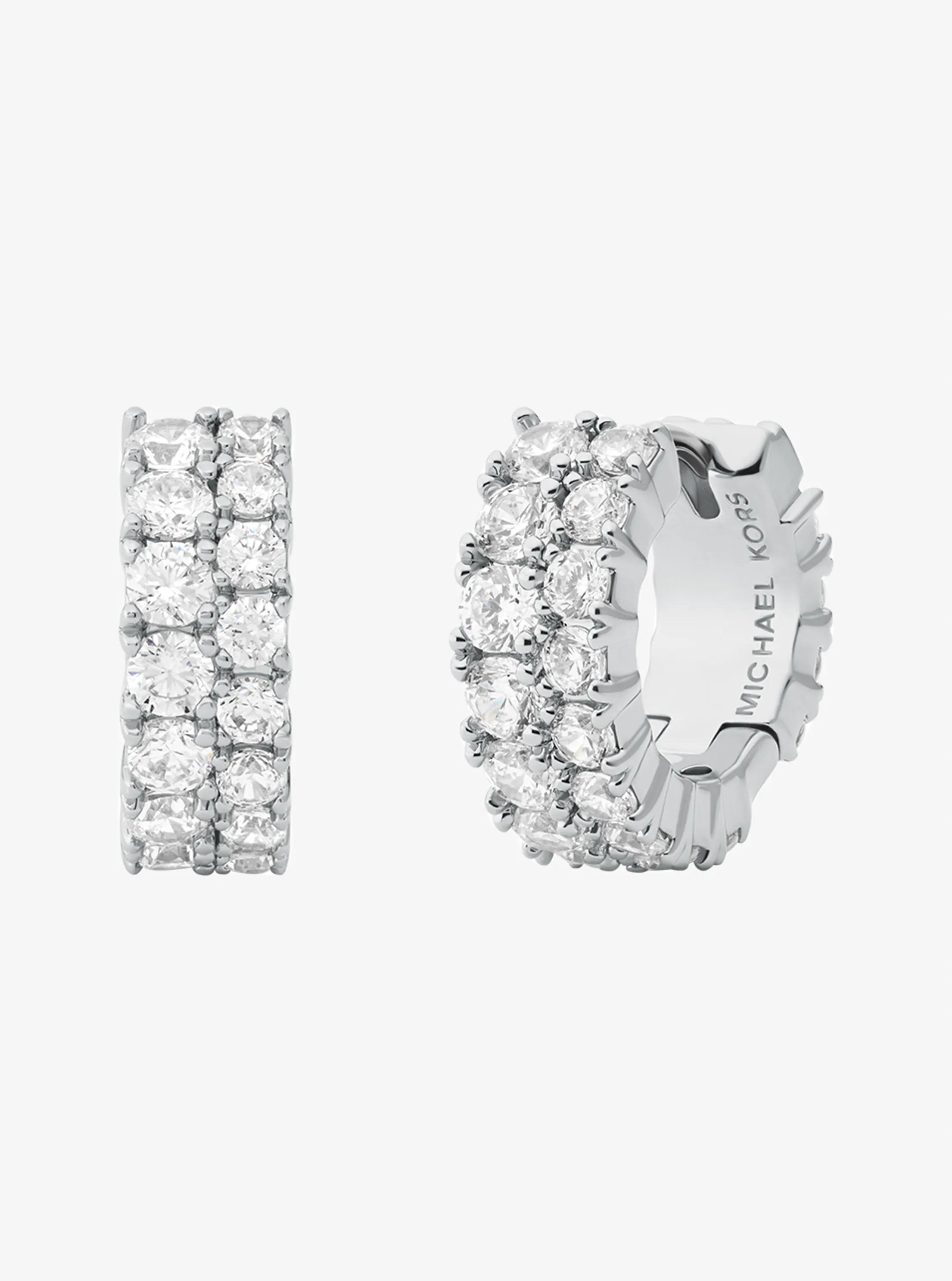 Double Pav Huggie Earrings 95$