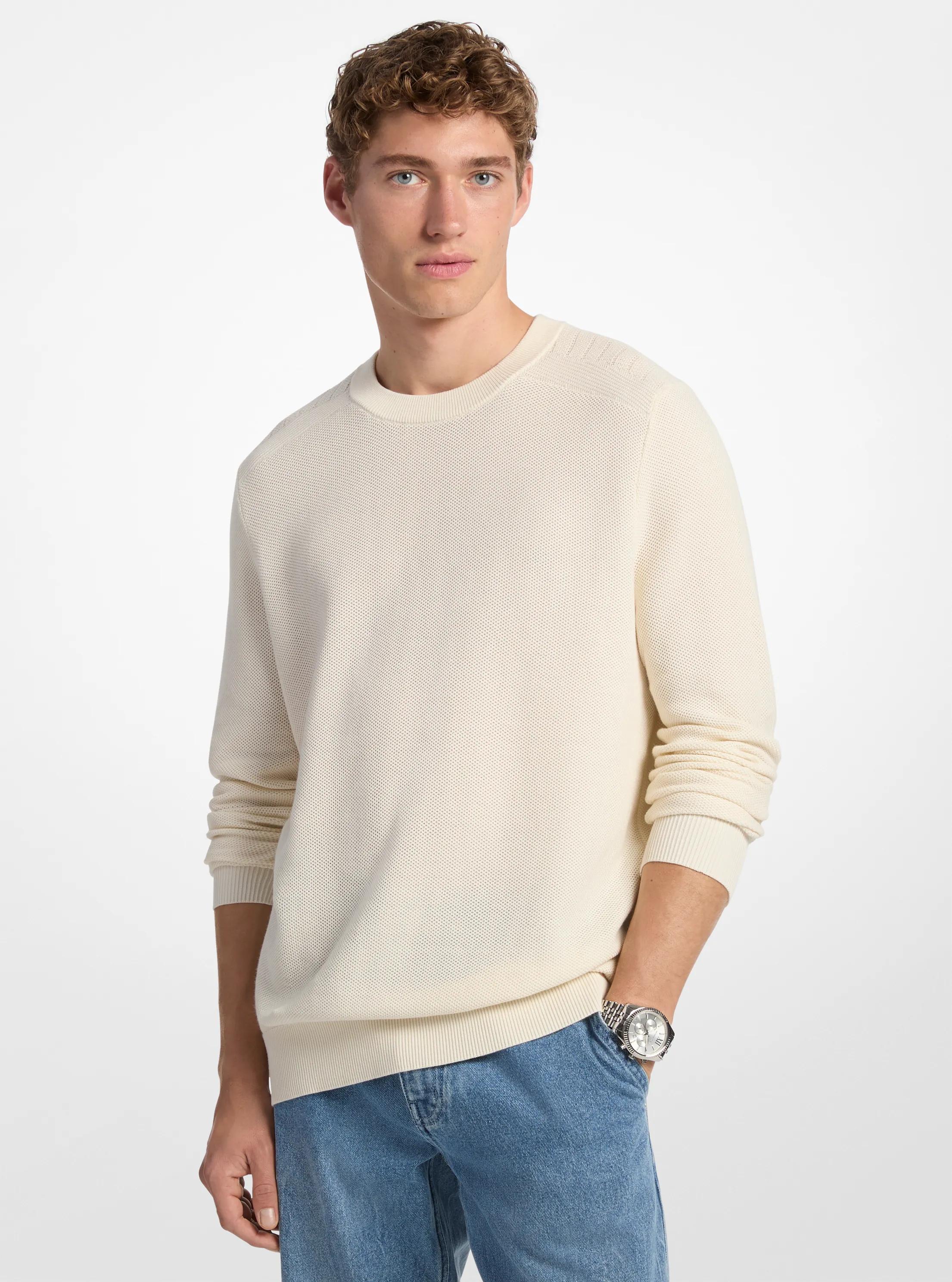 Cotton Moulin&eacute; Sweater in BONE | Michael Kors