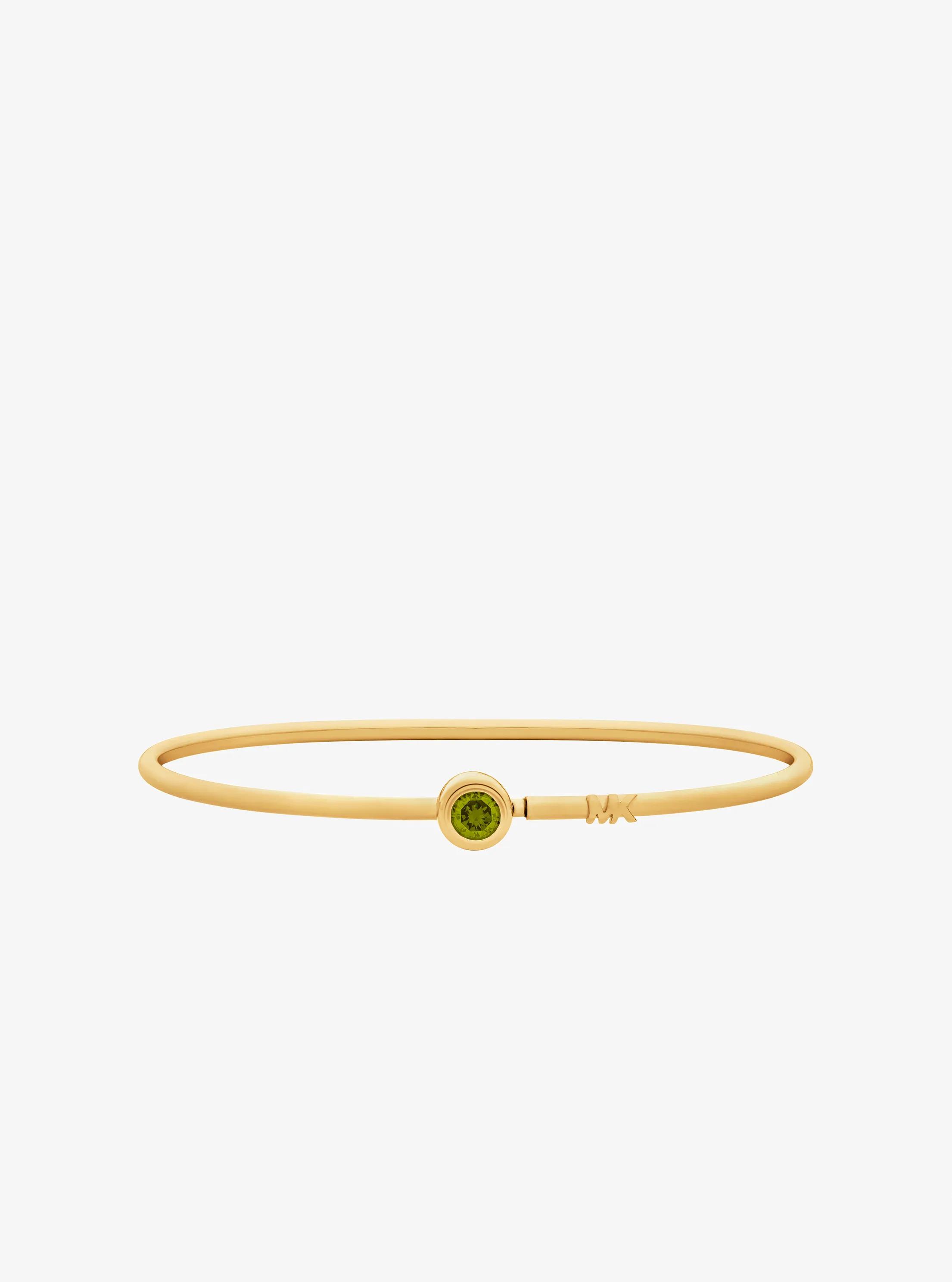 Round Stone Bangle in GOLD/PERIDOT | Michael Kors