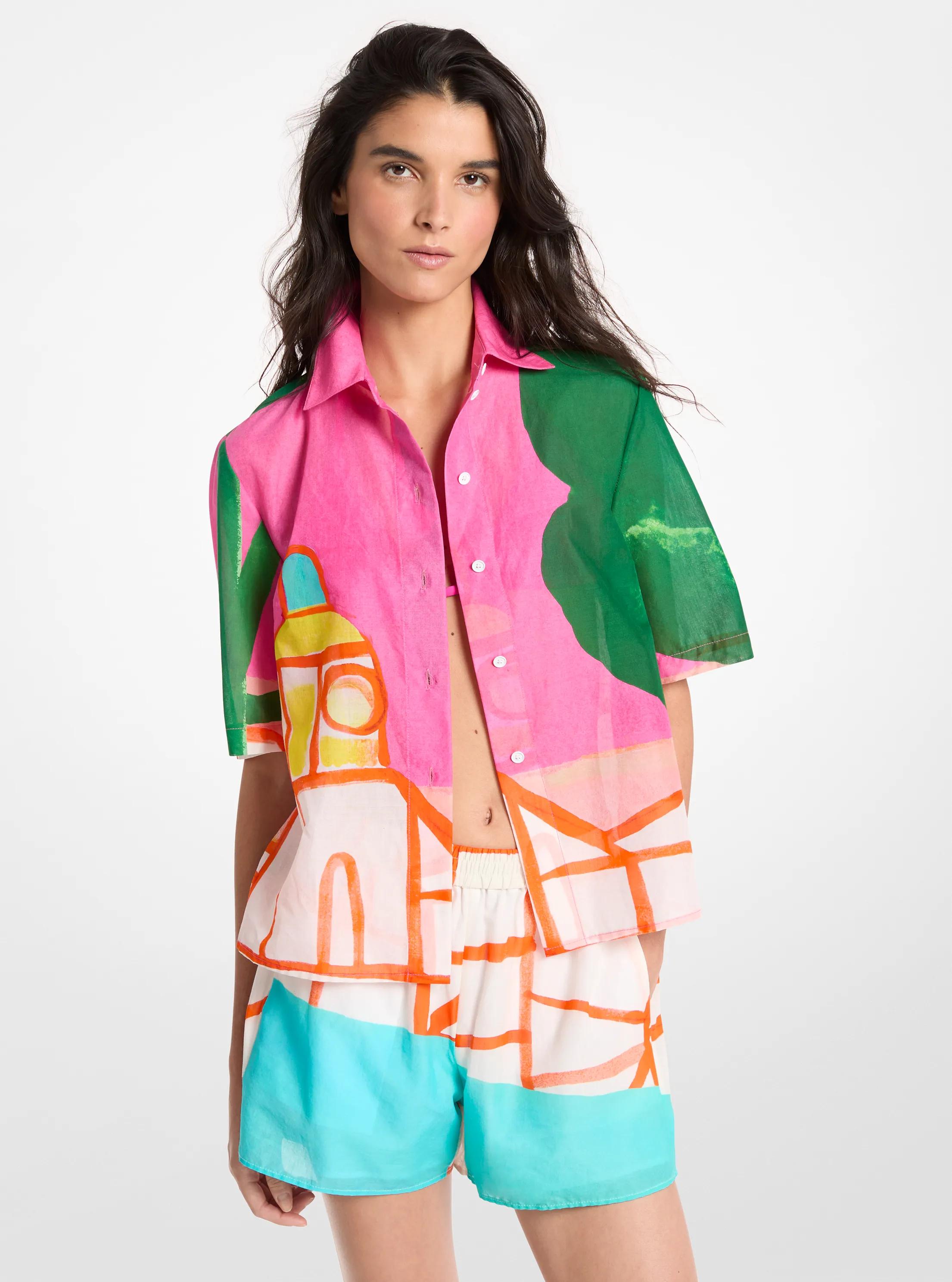 MK Michael Kors X Christina Zimpel Cotton Lawn Shirt - White - Michael Kors