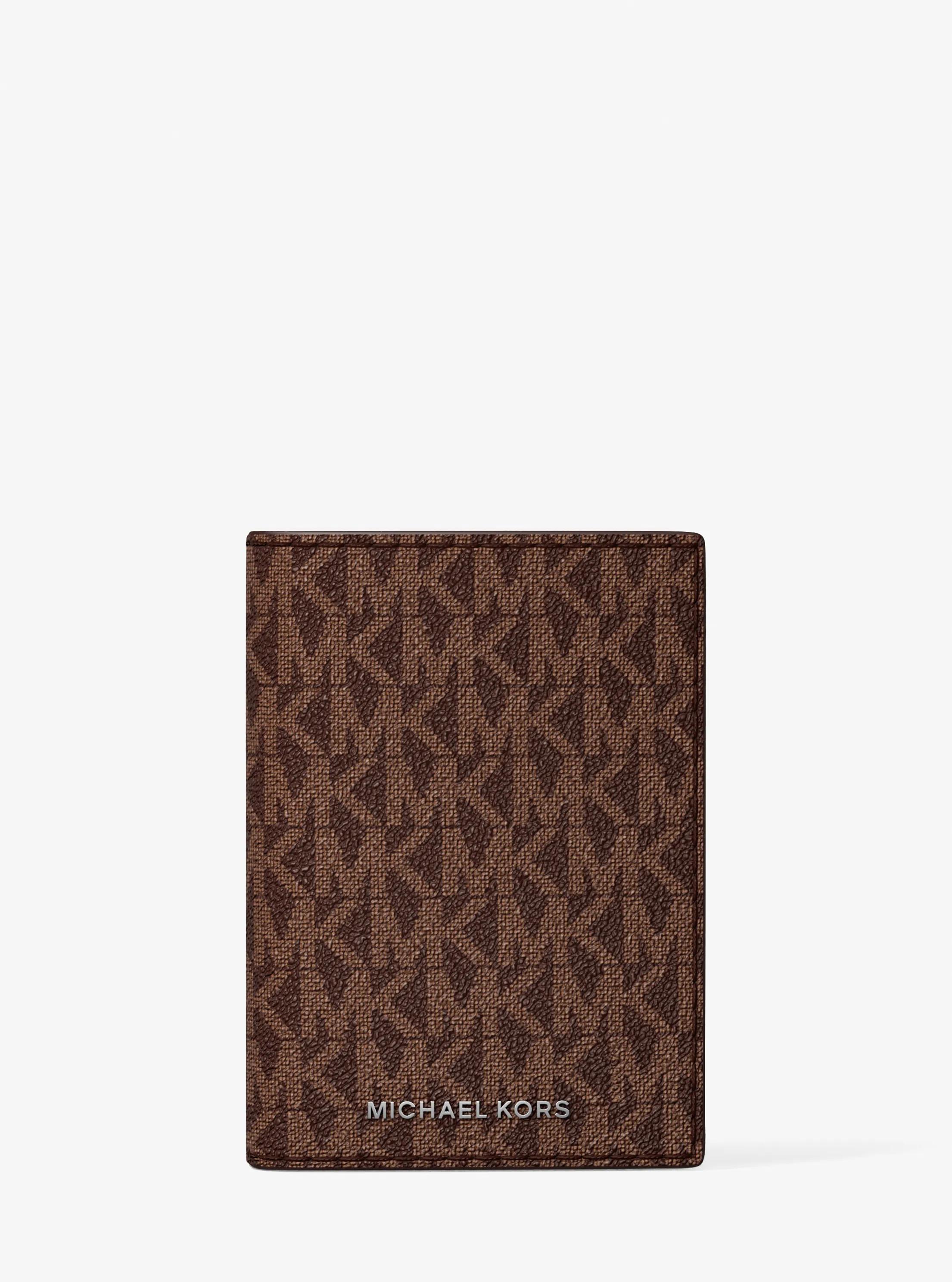 MK Porte-cartes Folio Hudson à logo Signature - Marron - Michael Kors