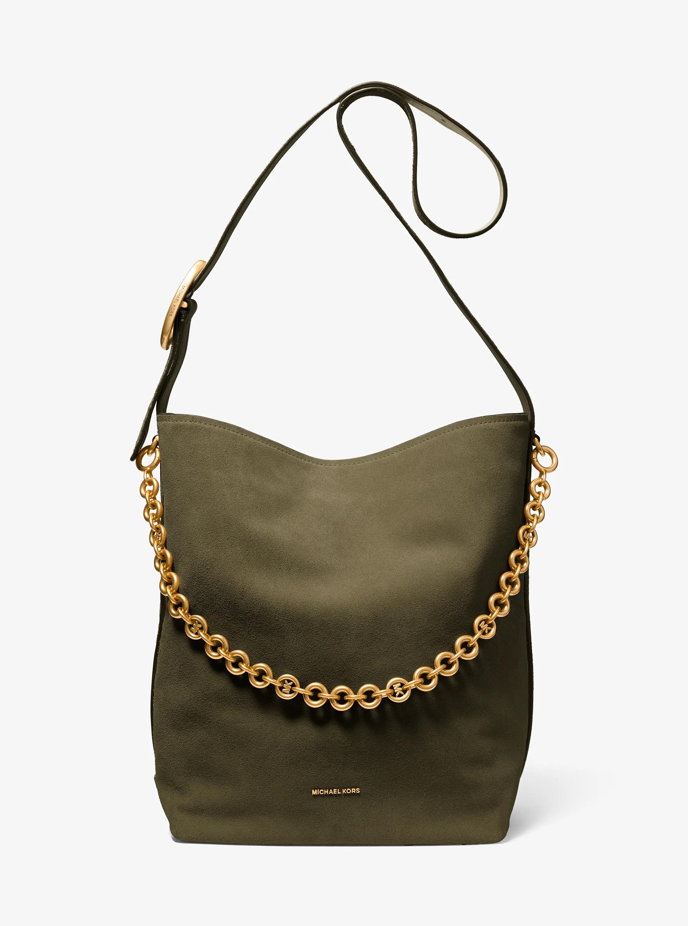 MK Grand cabas seau Nolita en daim - Vert - Michael Kors