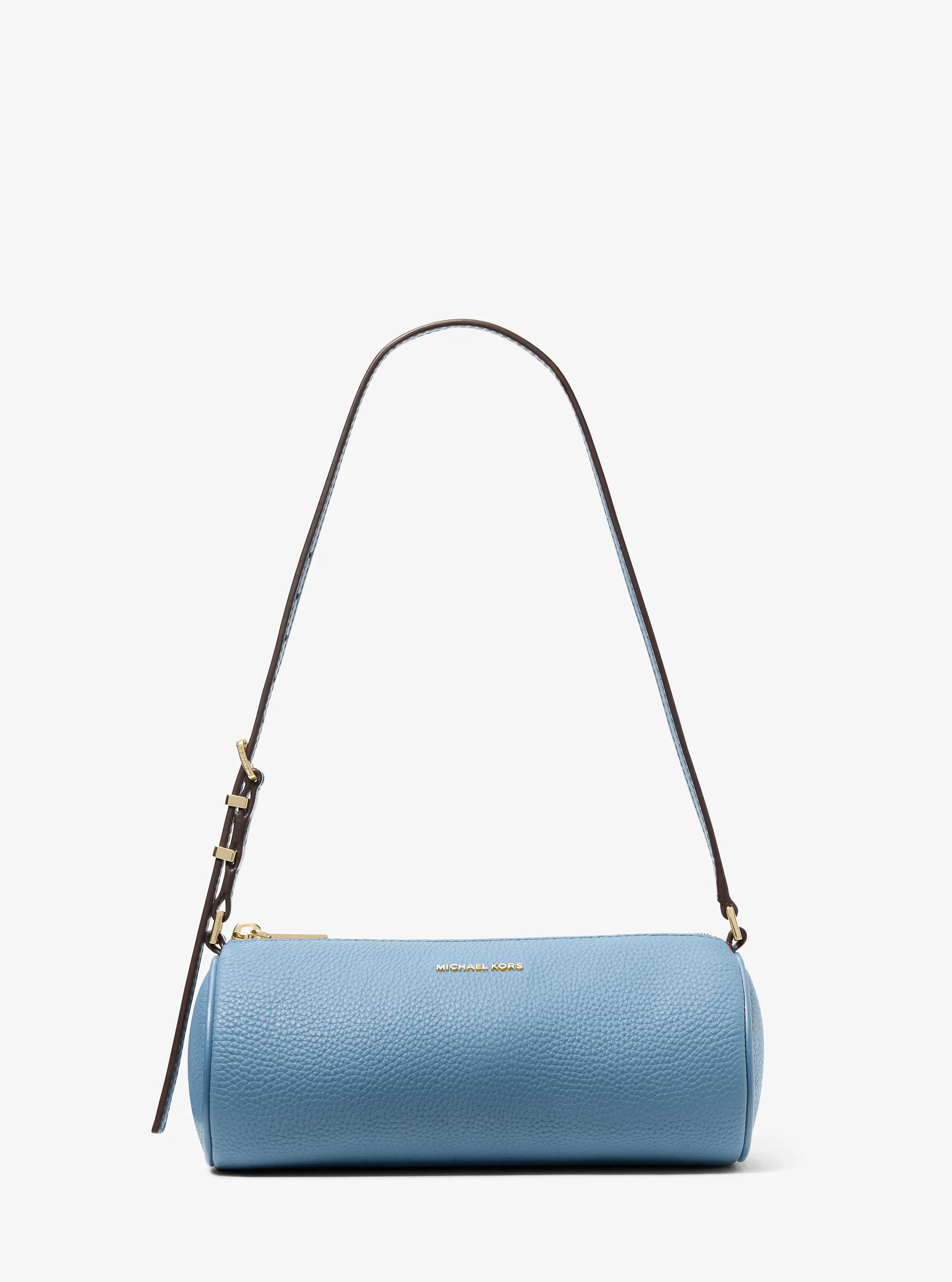 Izzy Small Pebbled Leather Barrel Pochette in CHAMBRAY | Michael Kors