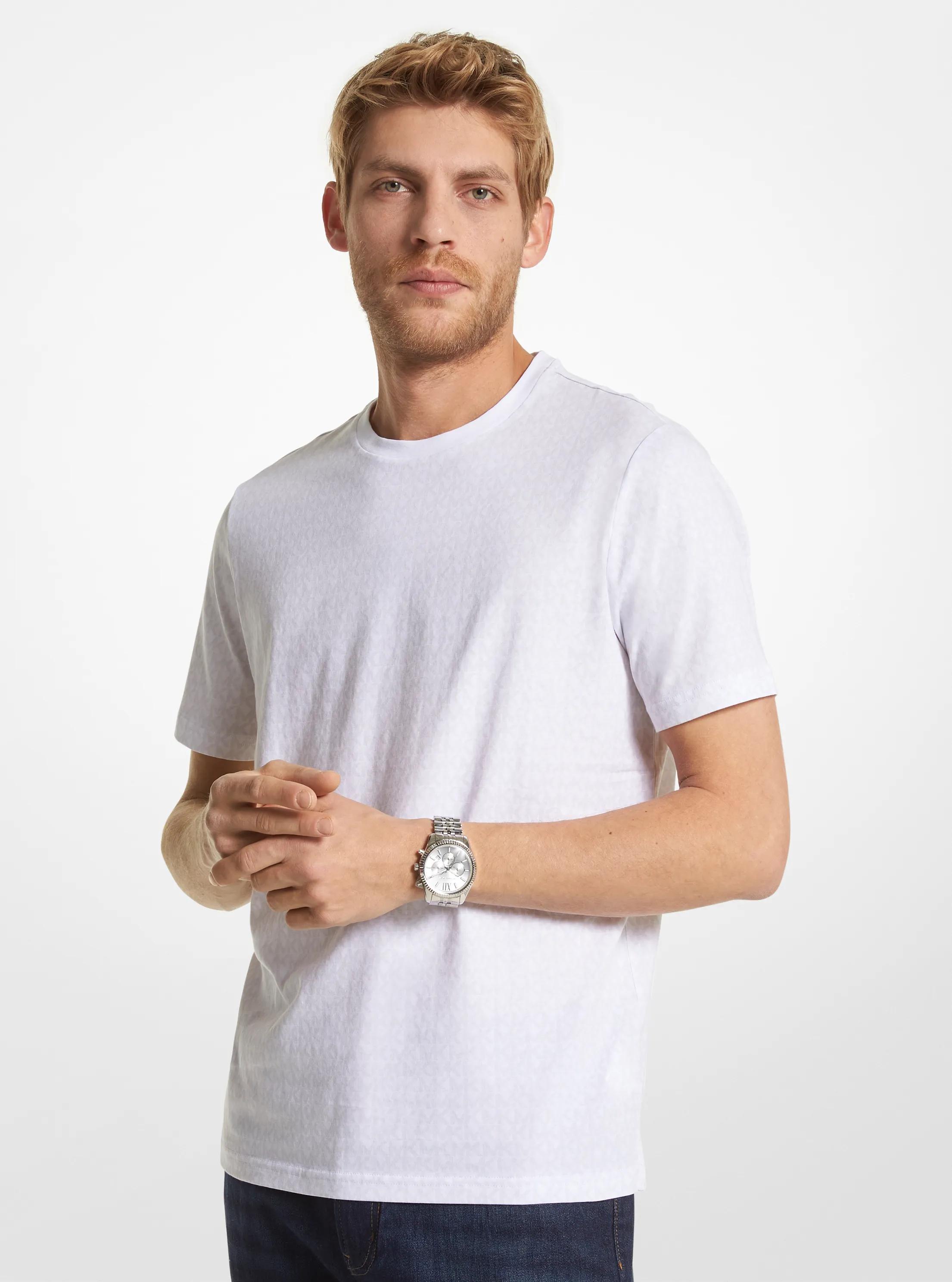 Logo Cotton T-Shirt in WHITE | Michael Kors