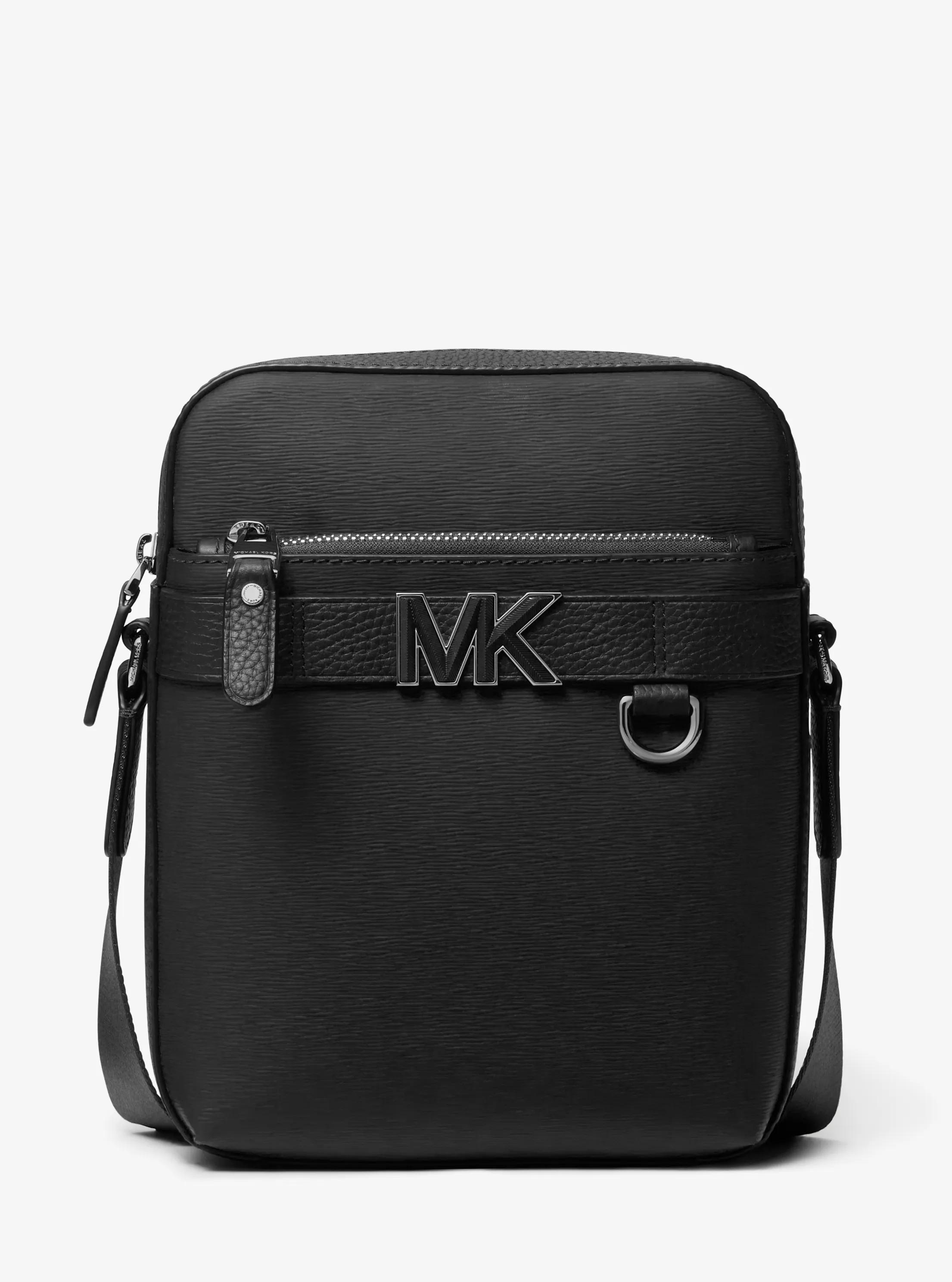 Hudson Leather Flight Bag in BLACK | Michael Kors