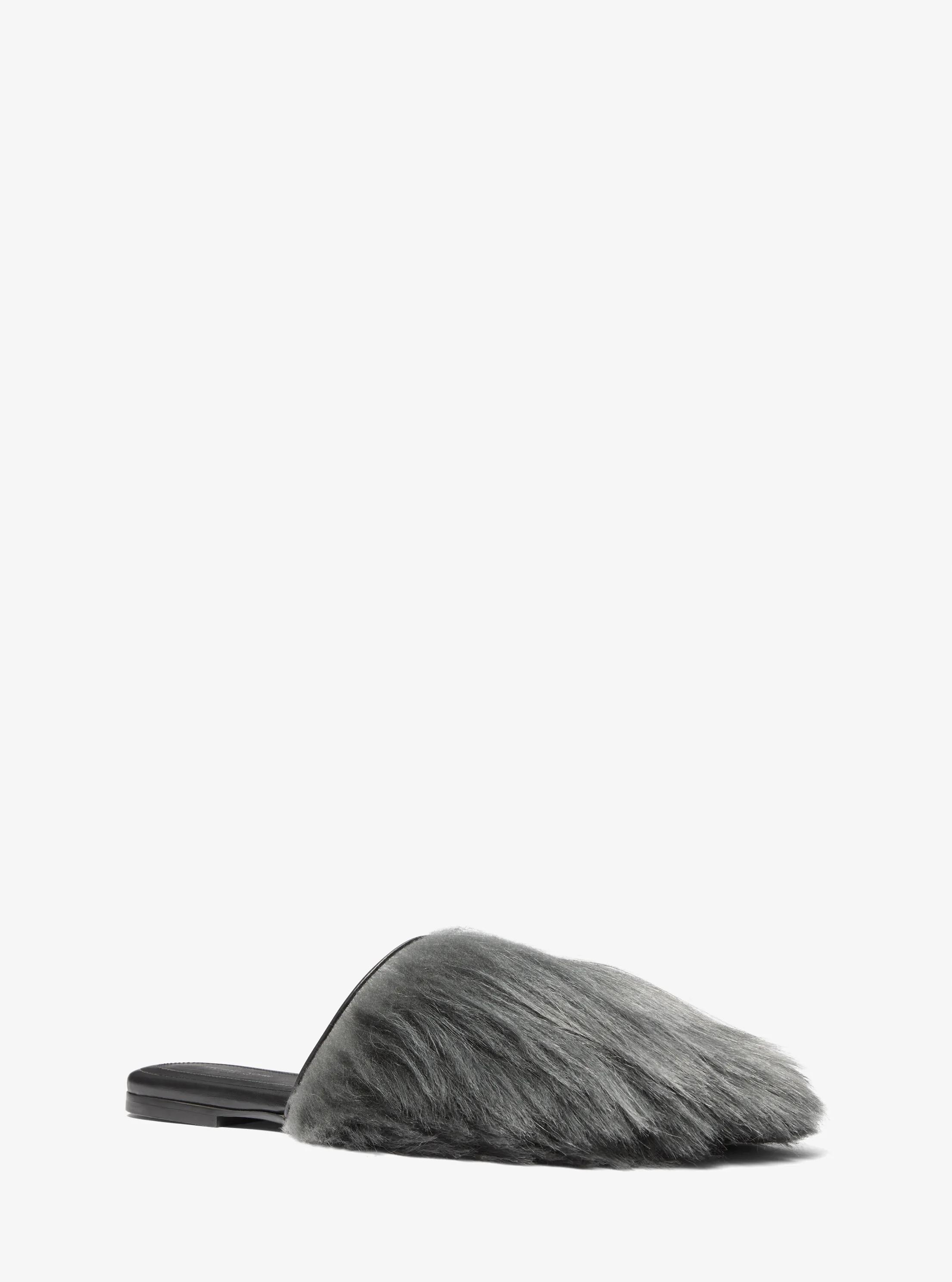Liisa Shearling Slipper in PEWTER | Michael Kors
