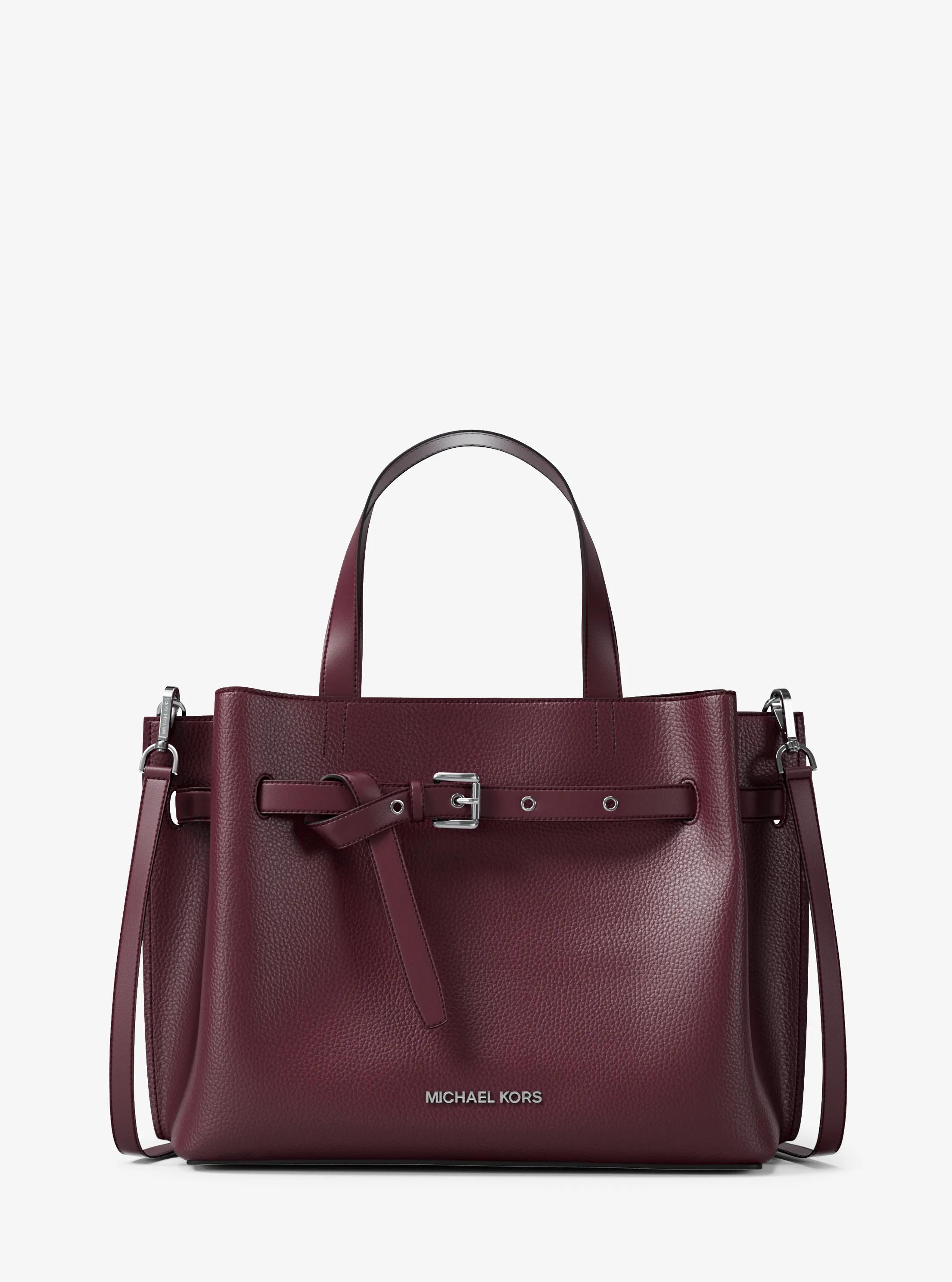 Emilia Medium Pebbled Leather Satchel