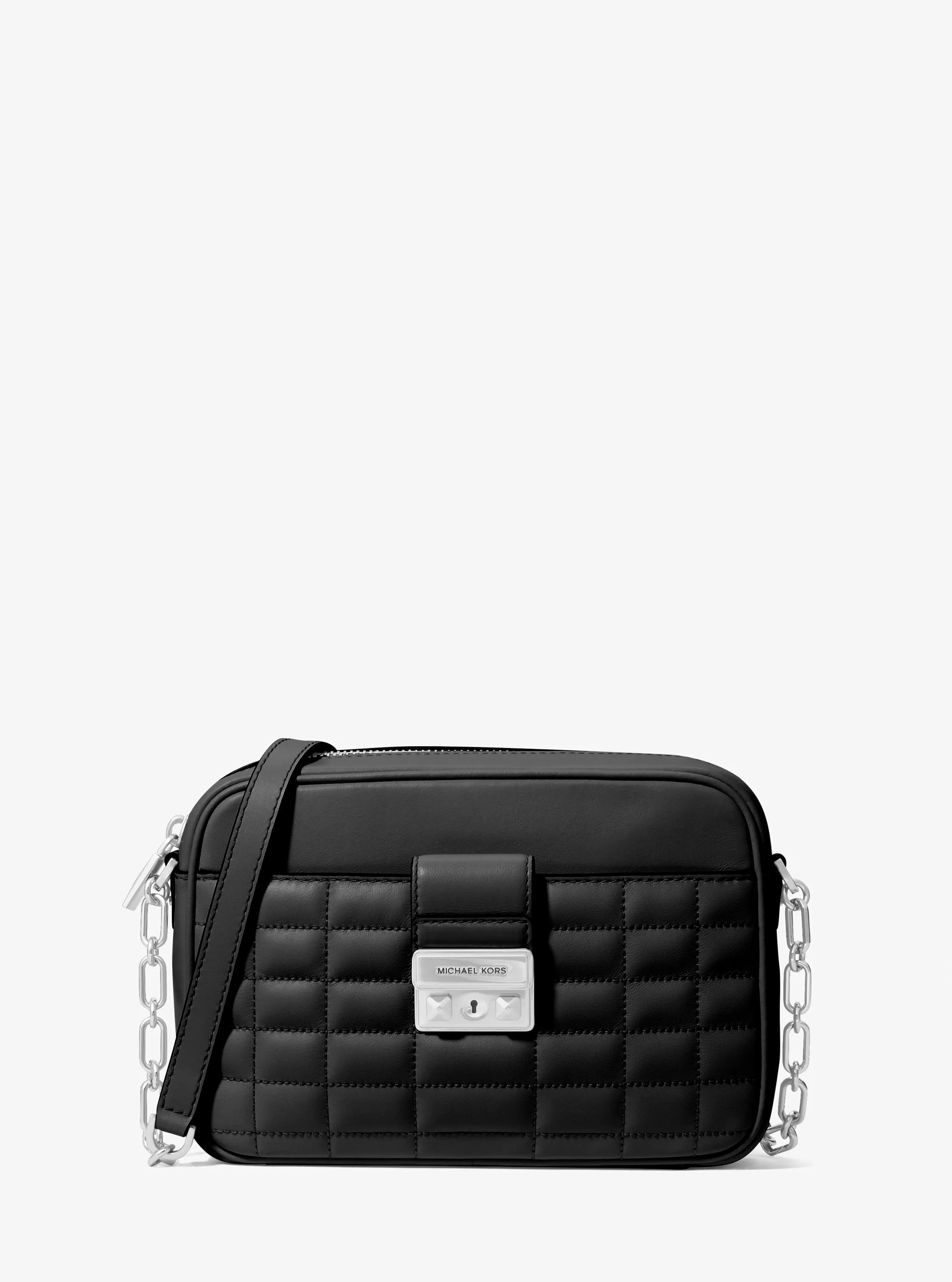 Funda para c&aacute;mara Tribeca de piel acolchada in NEGRO | Michael Kors