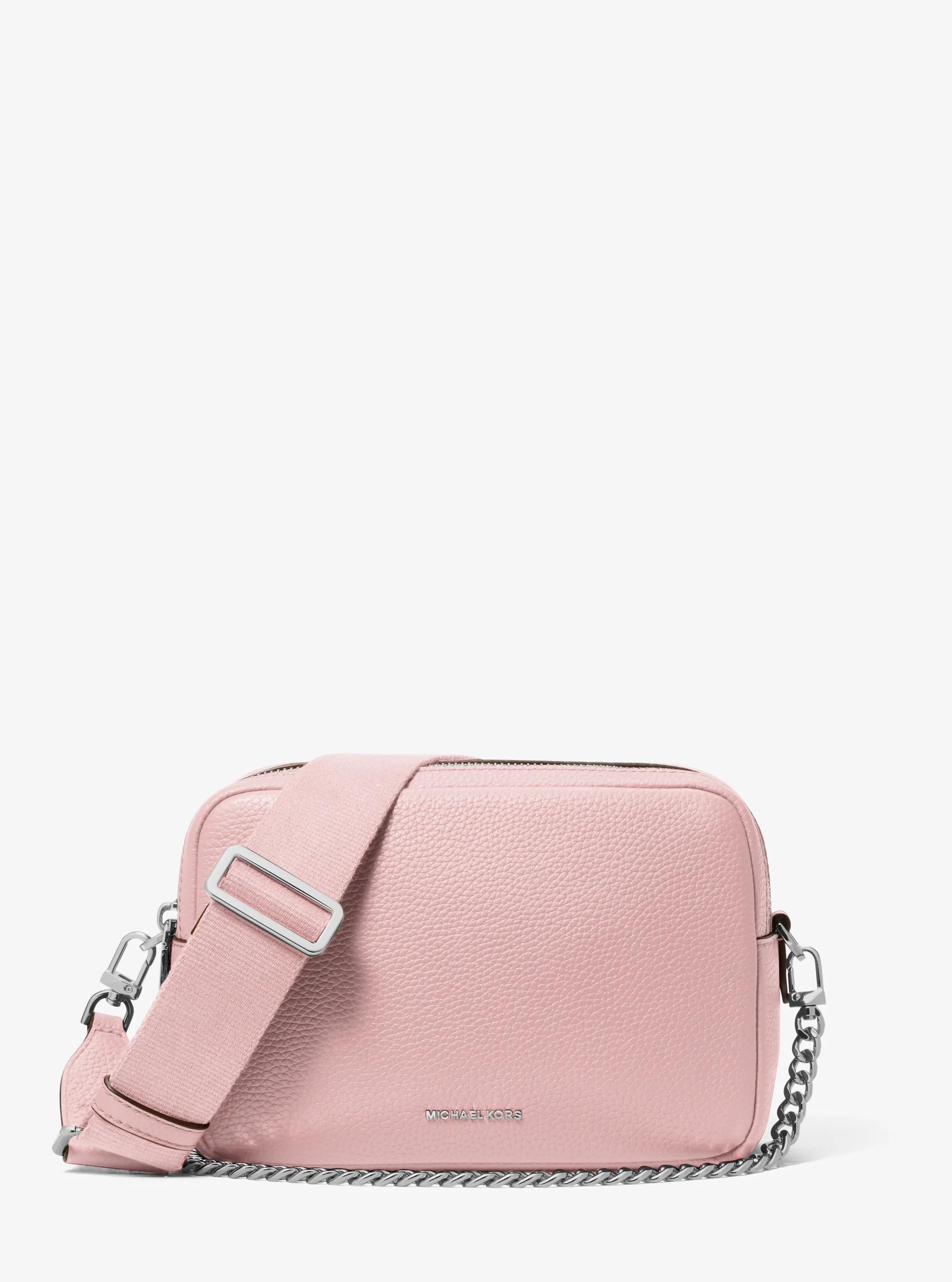 Bryant Medium Pebbled Leather Camera Crossbody Bag in SMOKEY ROSE | Michael Kors