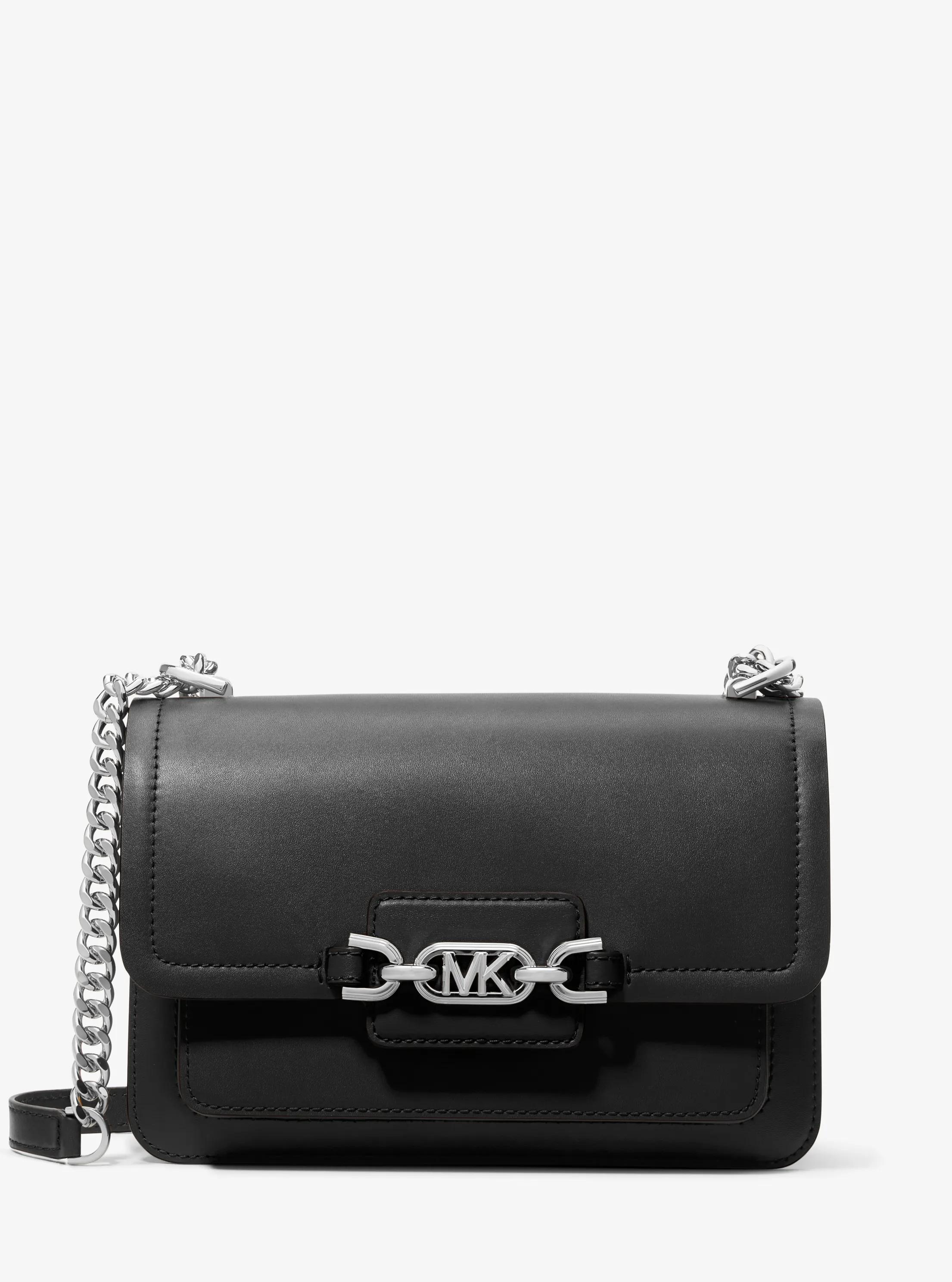 MK Grand sac porté épaule Heather en cuir - Noir - Michael Kors