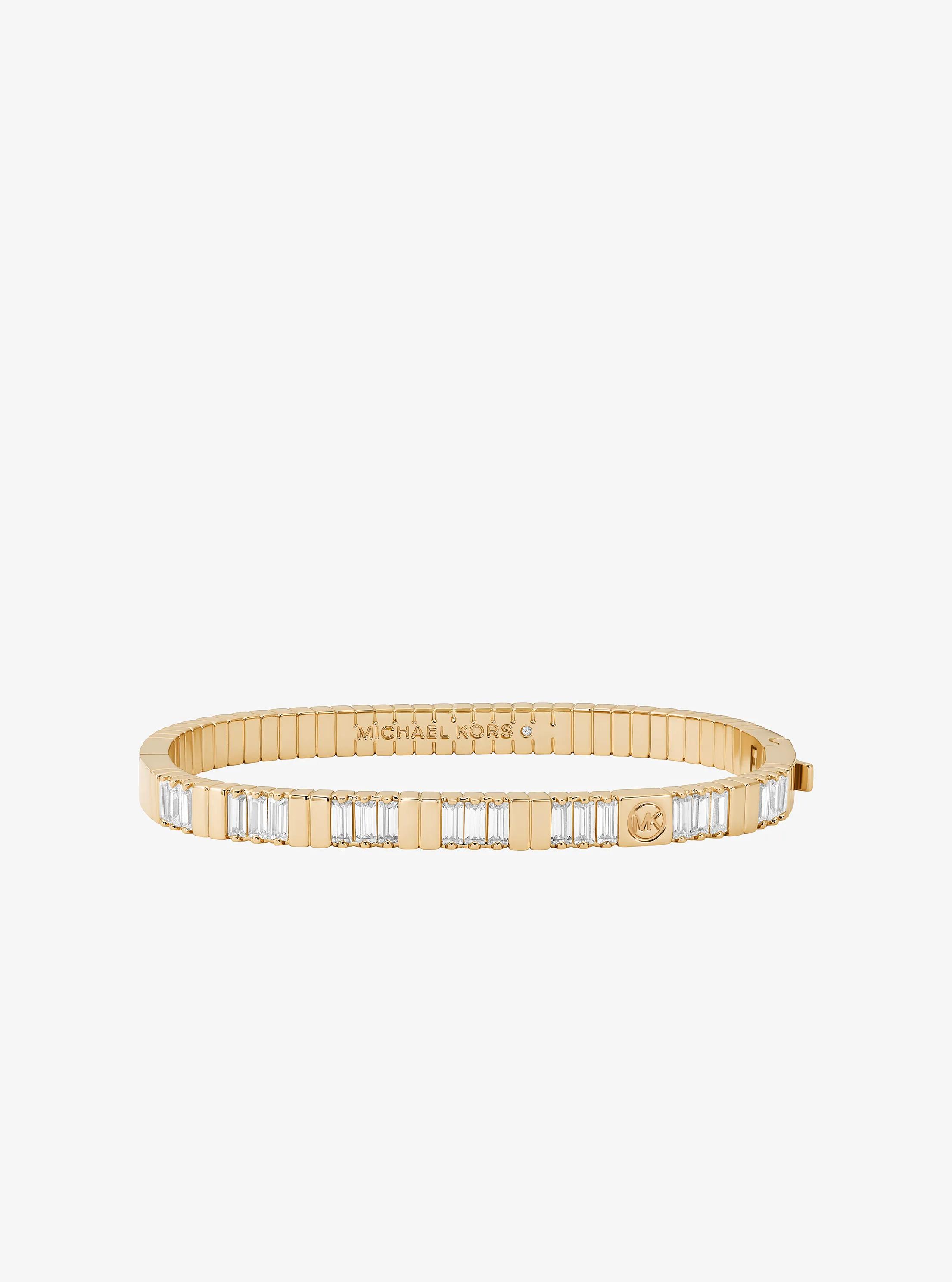 Cubic Zirconia Baguette Bangle in GOLD | Michael Kors
