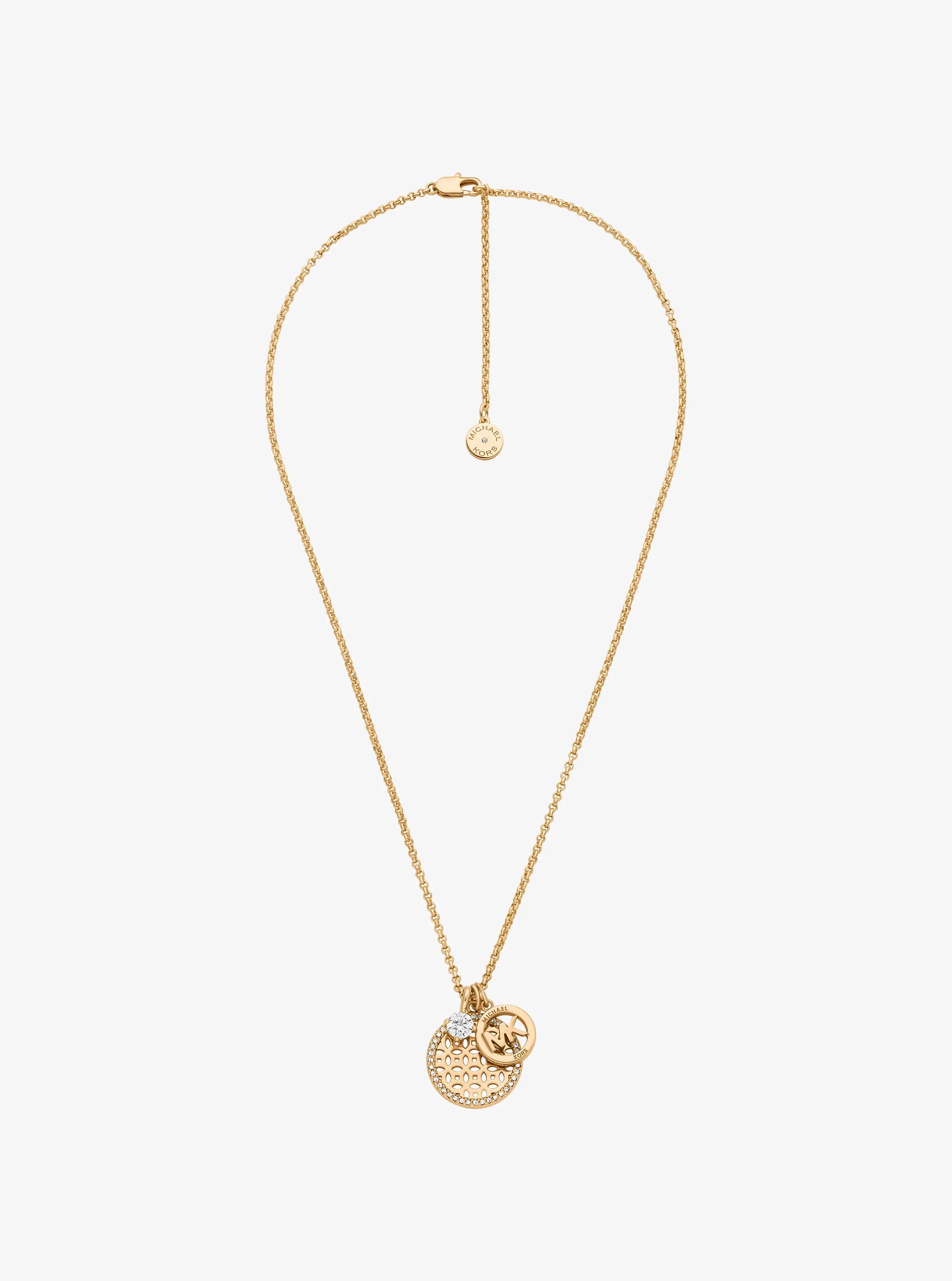 Pav&eacute; Charm Necklace in GOLD | Michael Kors