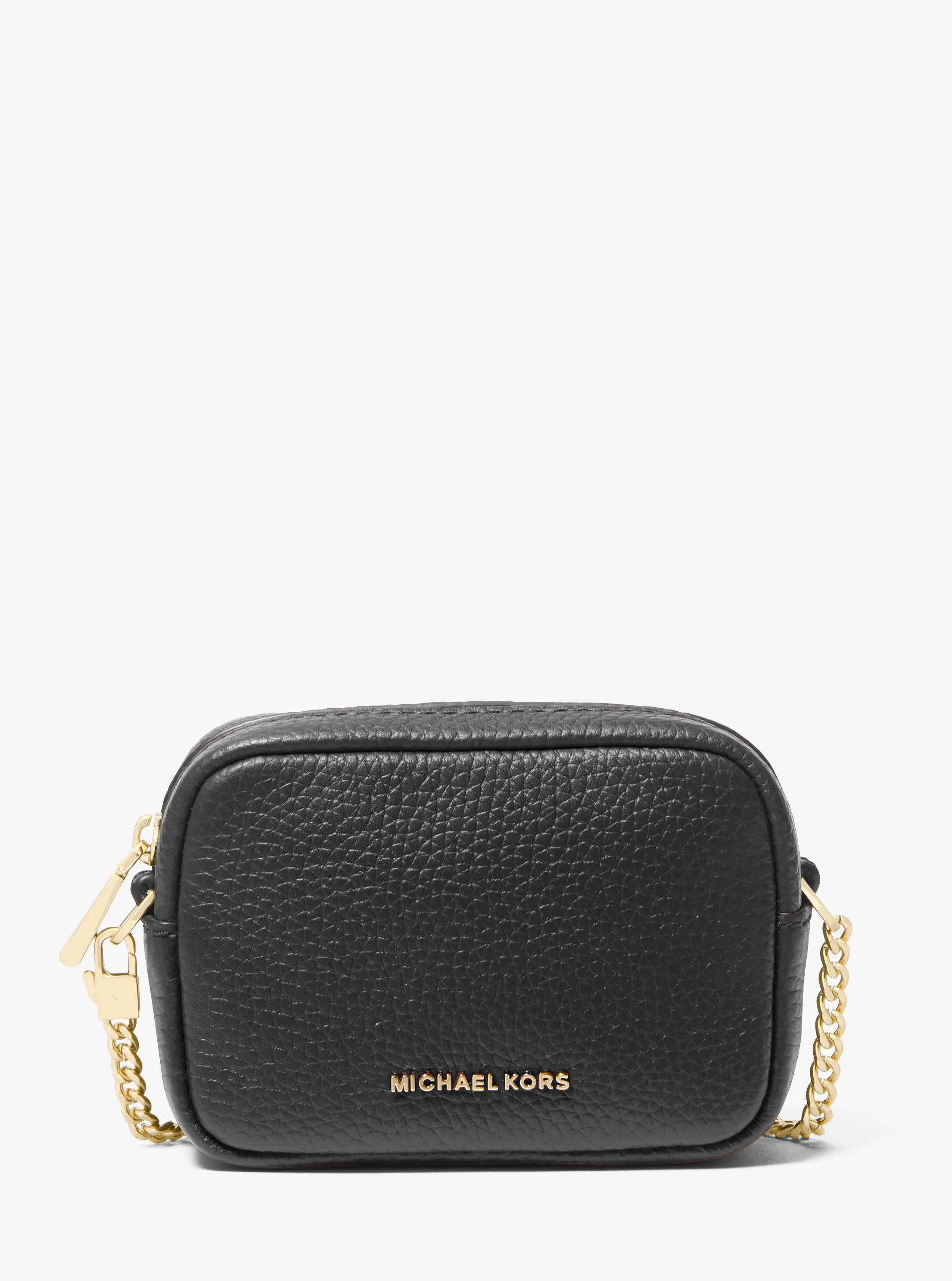 Bryant Leather Bag Charm in BLACK | Michael Kors