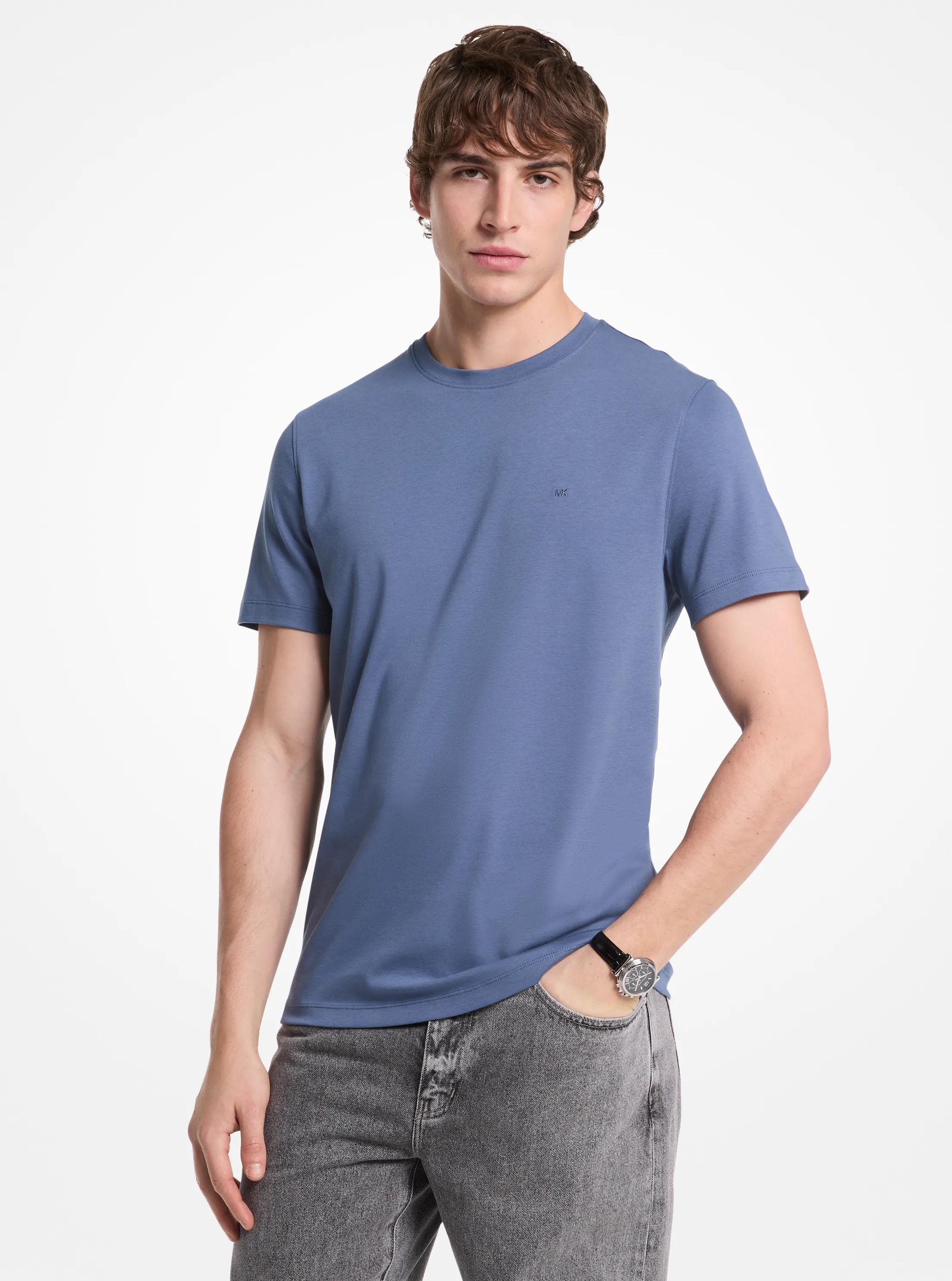Cotton T-Shirt in DK CHAMBRAY | Michael Kors