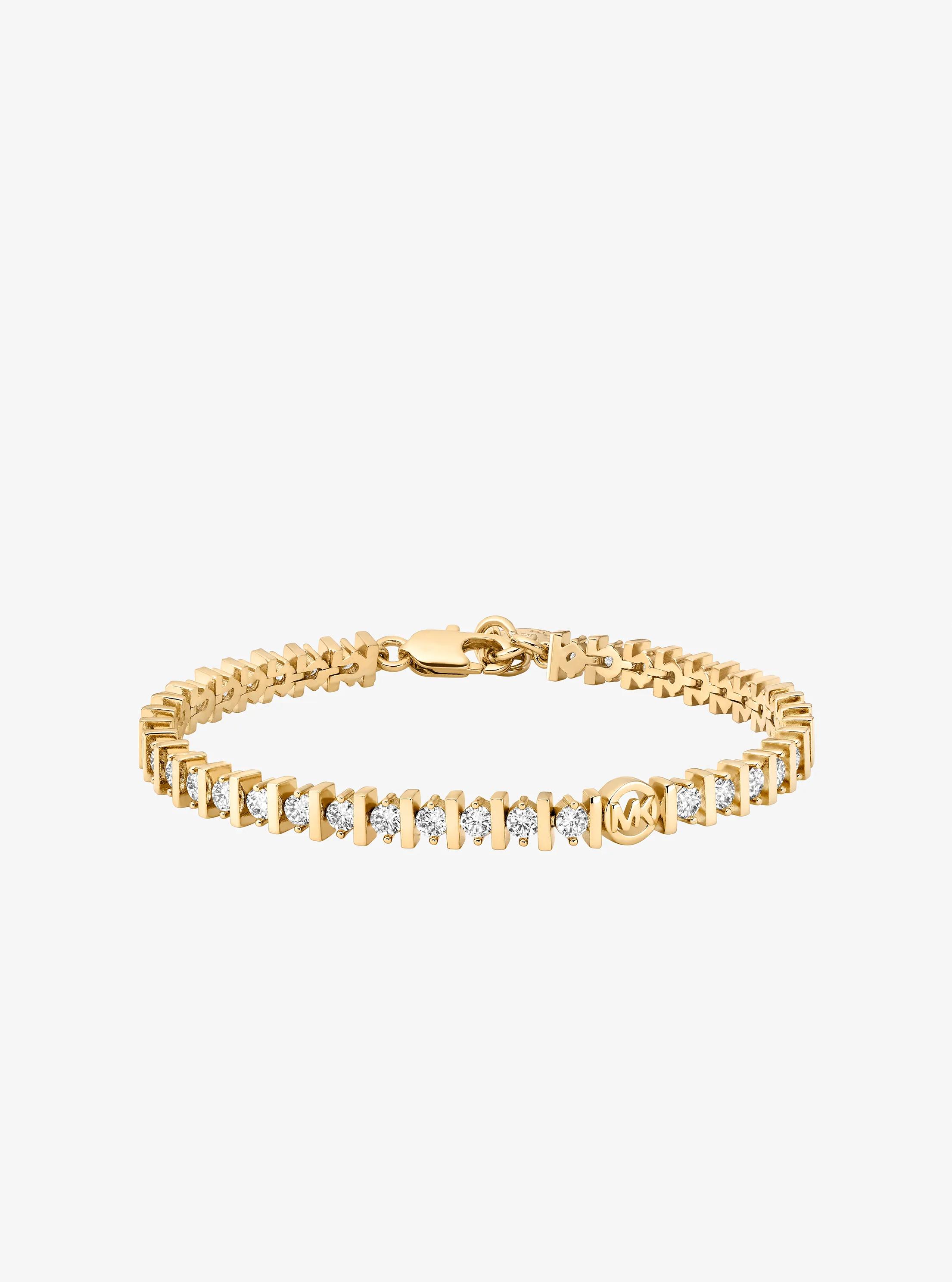 Cubic Zirconia Tennis Bracelet in GOLD | Michael Kors