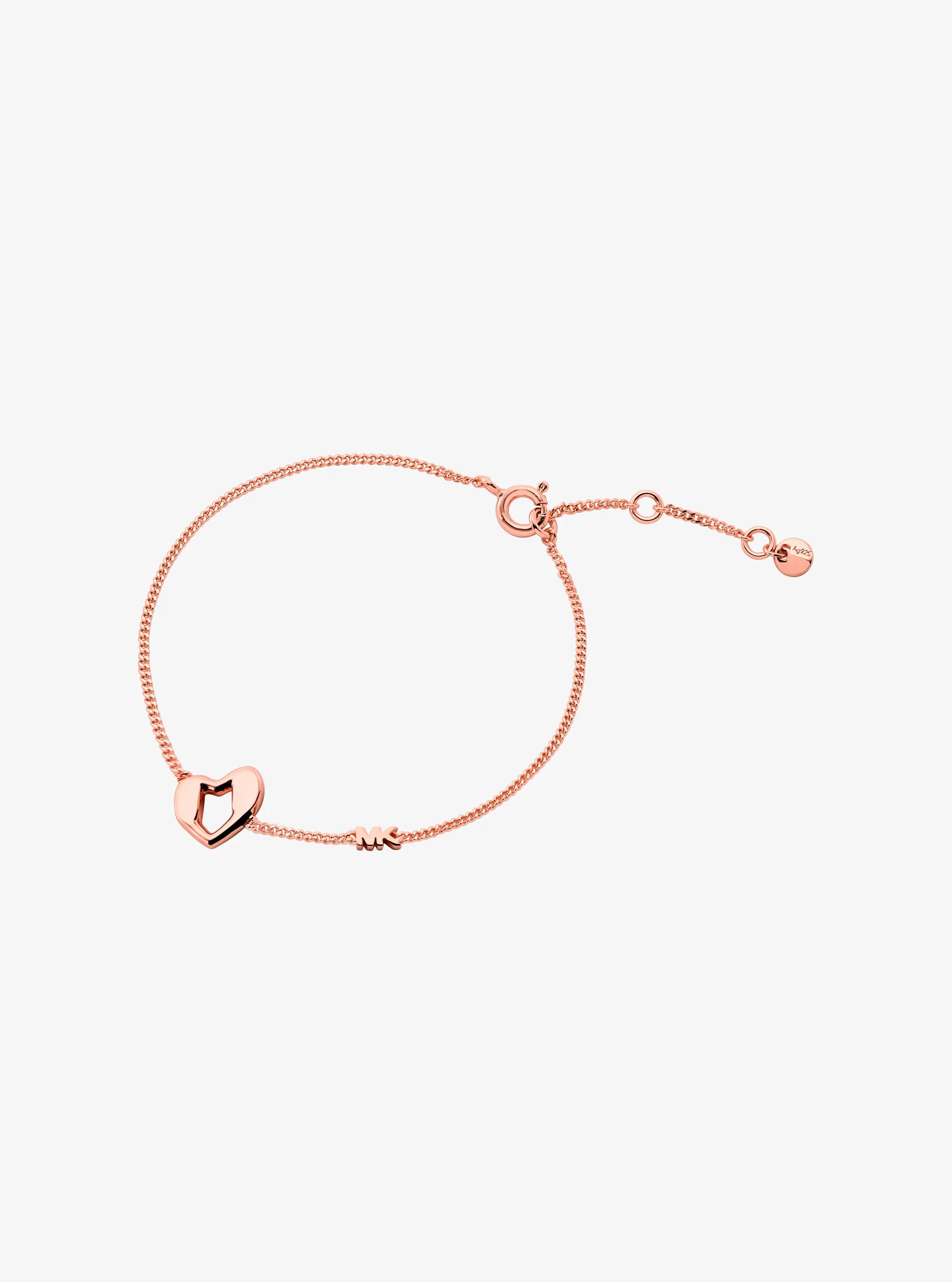 Precious Metal-Plated Sterling Silver Heart Bracelet in ROSE GOLD | Michael Kors