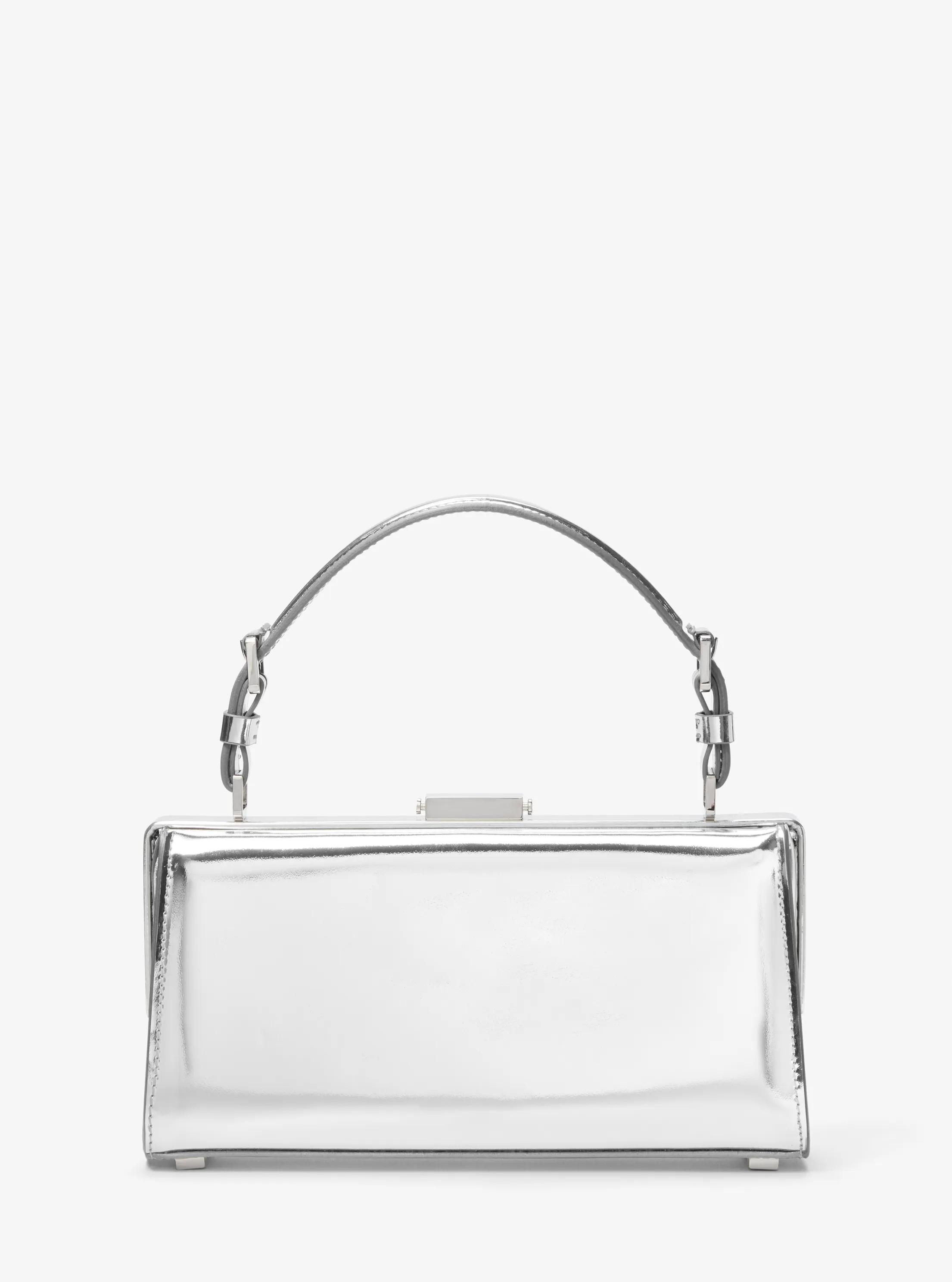 Bolso de hombro Gwyneth de piel metalizada in PLATEADO | Michael Kors