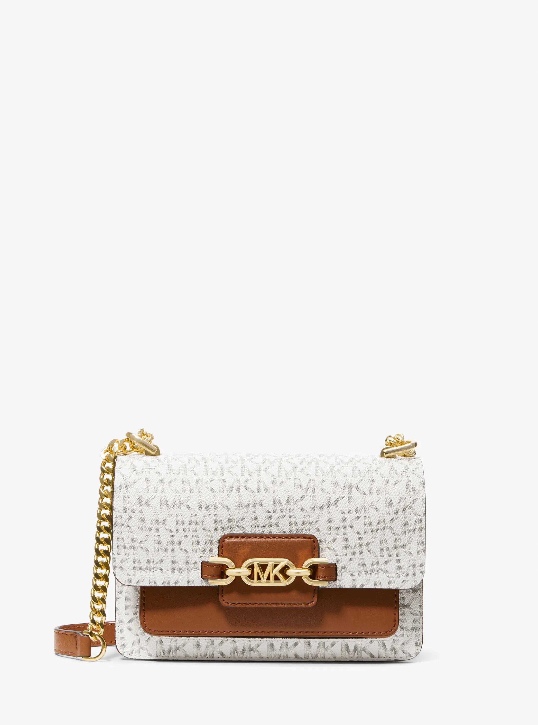 Borsa a tracolla Heather extra-small con logo in VANIGLIA/GHIANDA | Michael Kors