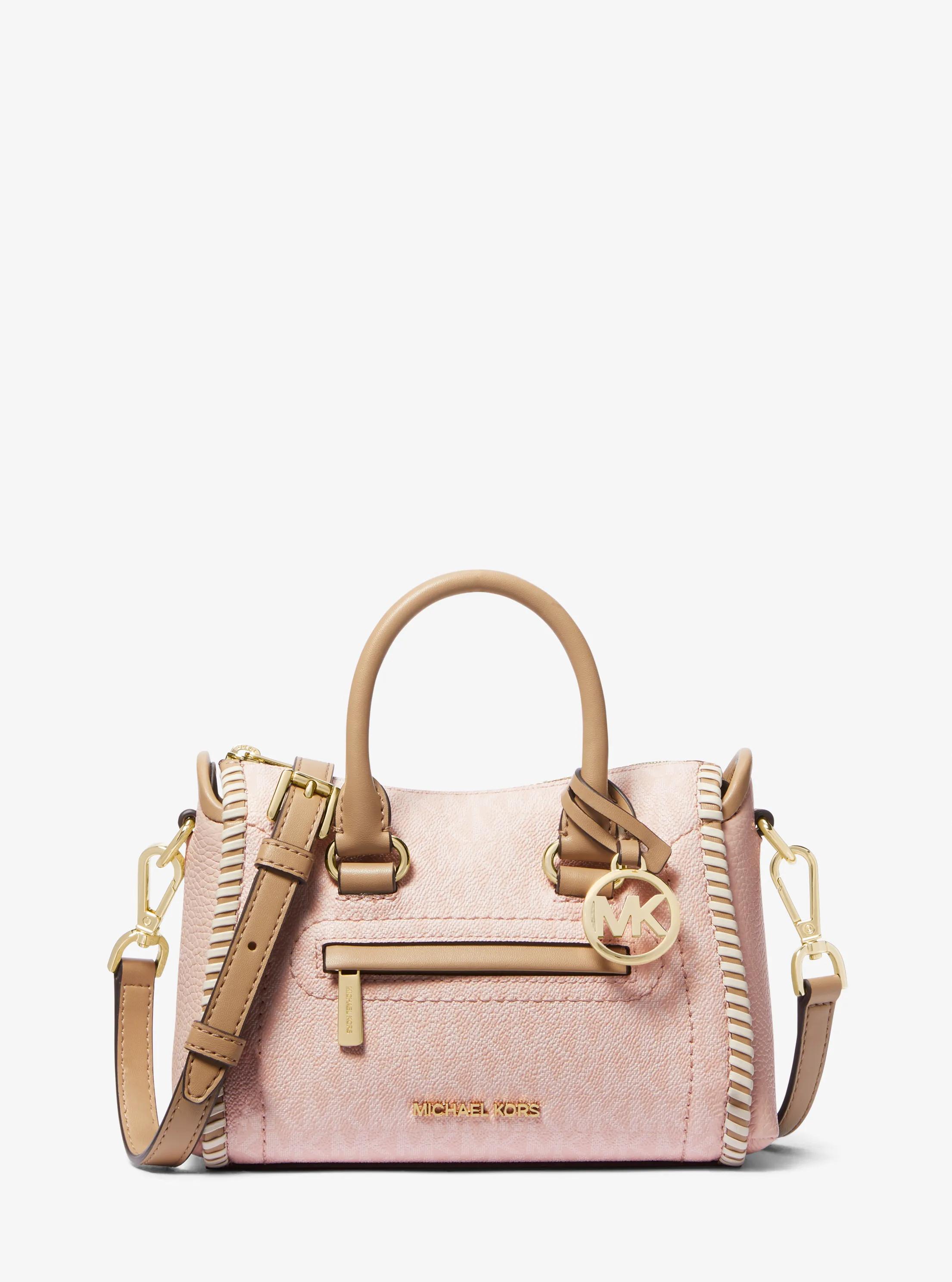 Carine Extra-Small Signature Logo Satchel in LT POWDER BLUSH MULTI | Michael Kors