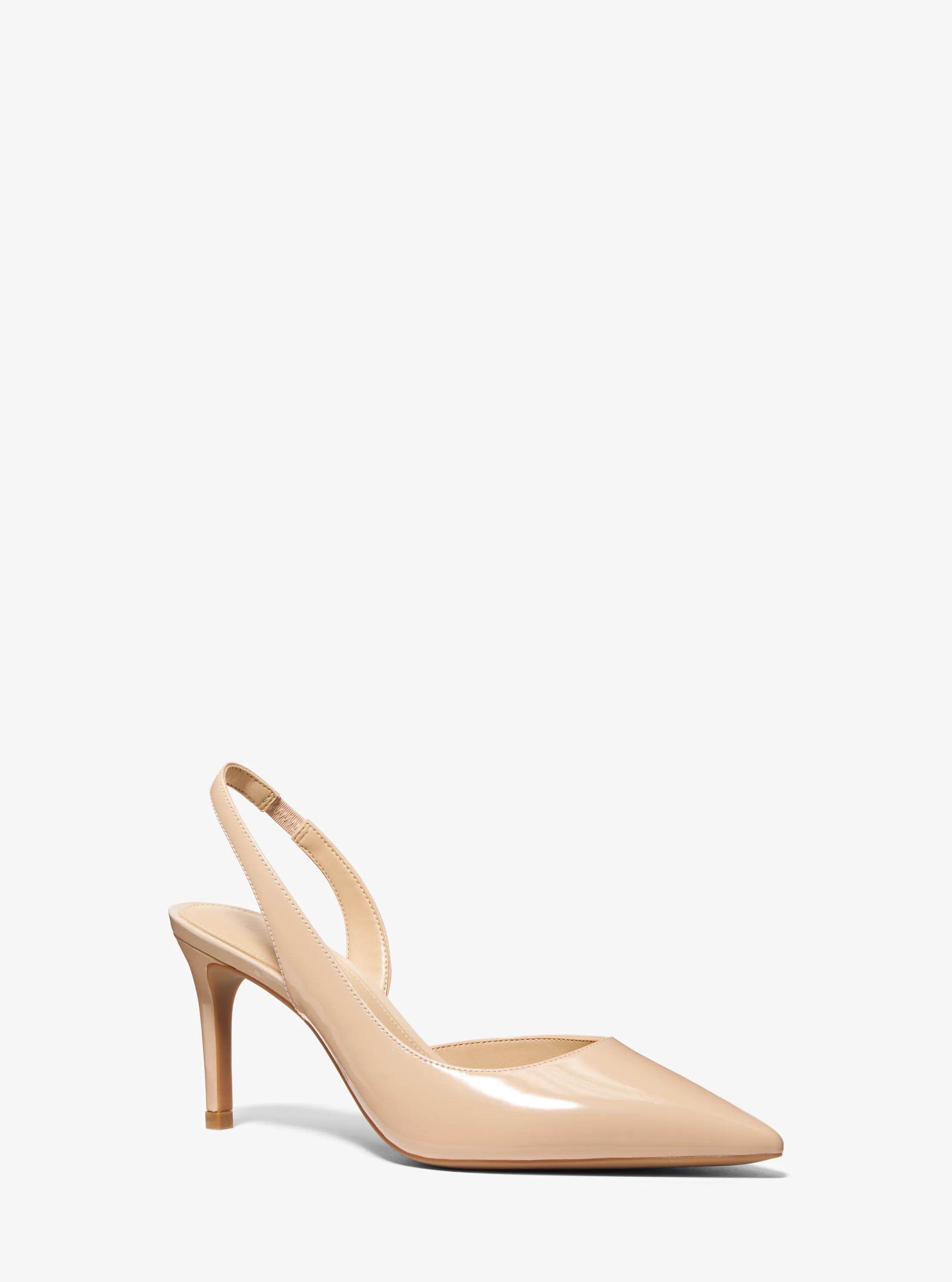 MK Escarpin Alina en cuir verni à bride arrière - Rose - Michael Kors