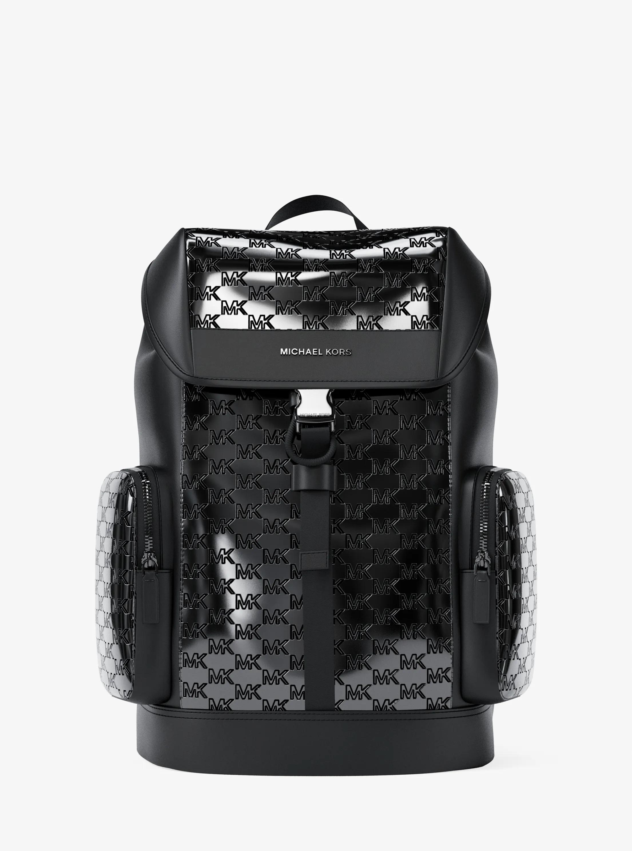 Sac &agrave; dos Cooper de taille moyenne &agrave; logo m&eacute;tallis&eacute; et grav&eacute; in NOIR | Michael Kors