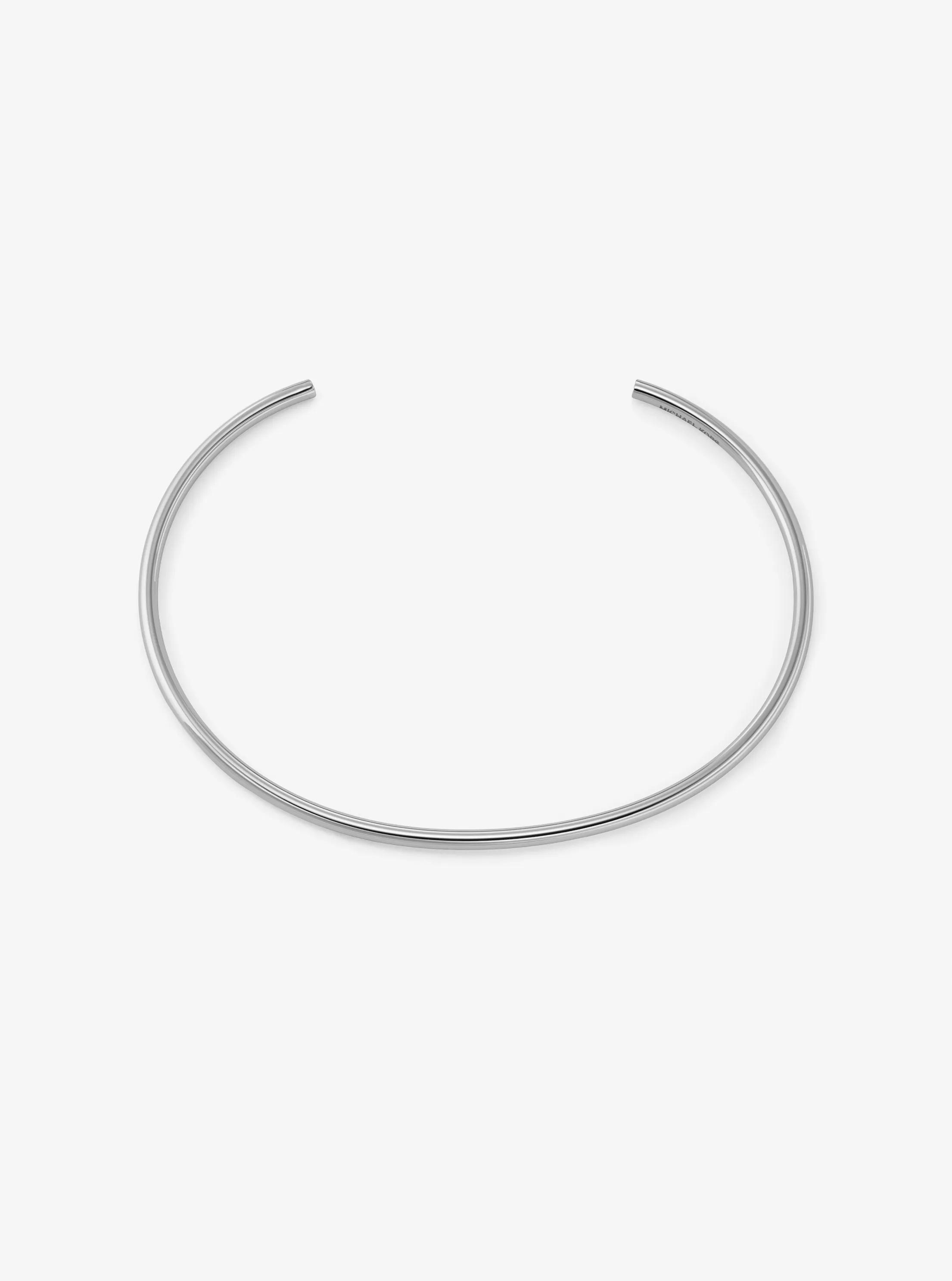 Precious Metal-Plated Brass Collar Necklace in SILVER | Michael Kors
