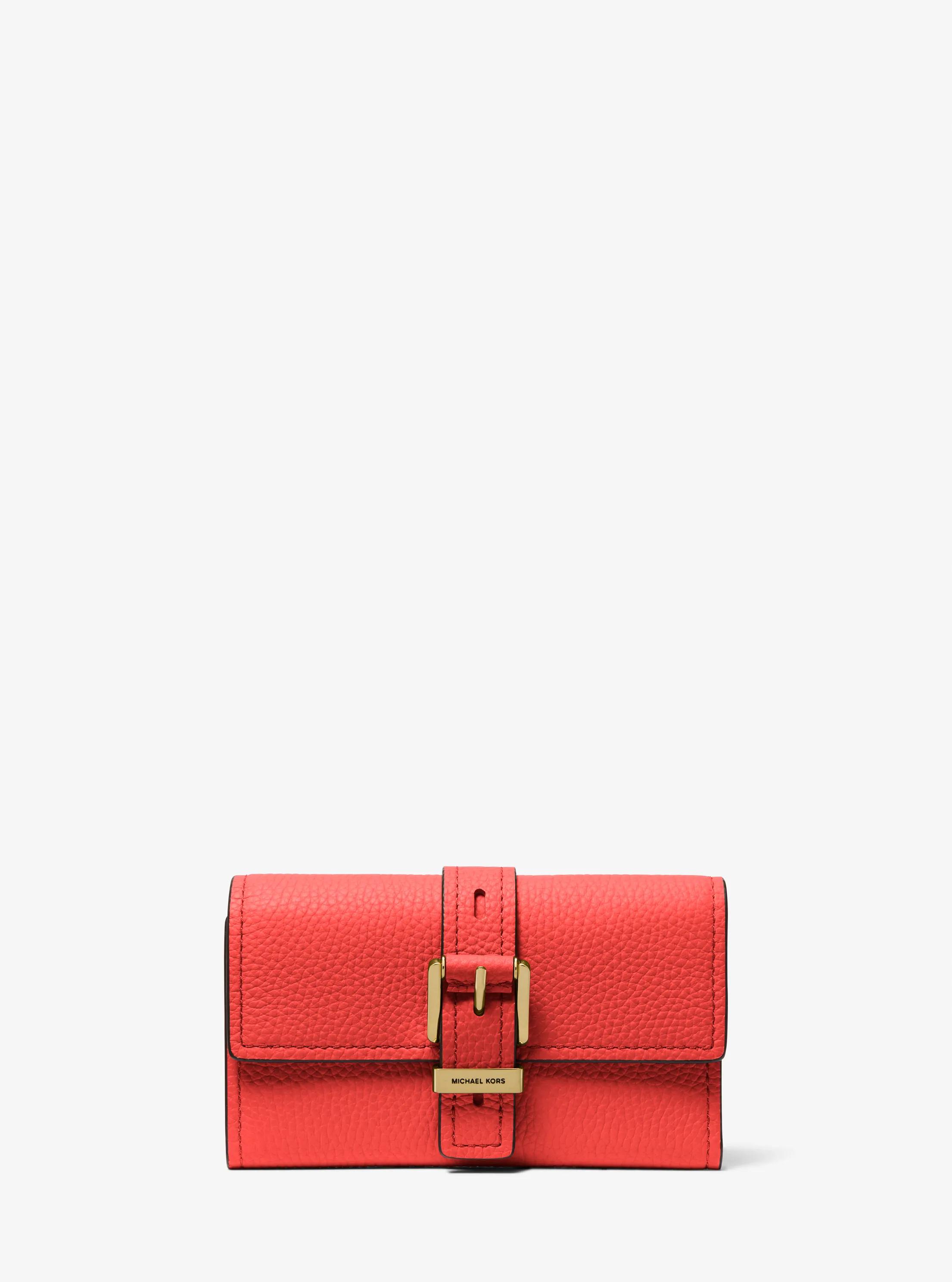 Nolita Medium Pebbled Leather Tri-Fold Wallet in BURNT SIENNA | Michael Kors