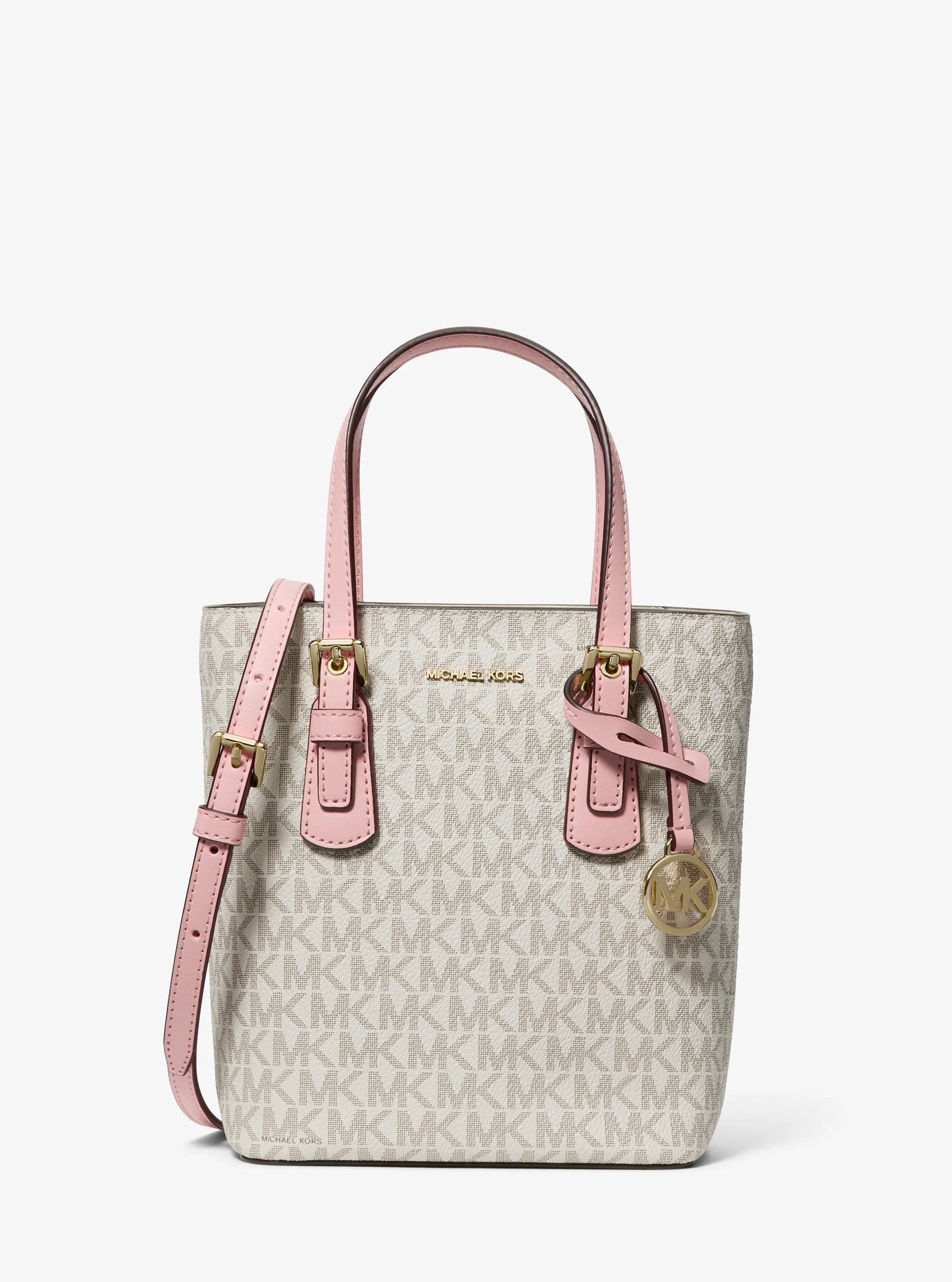 Voyager Extra-Small Signature Logo Convertible Crossbody Bag in PWD BLSH MLT | Michael Kors