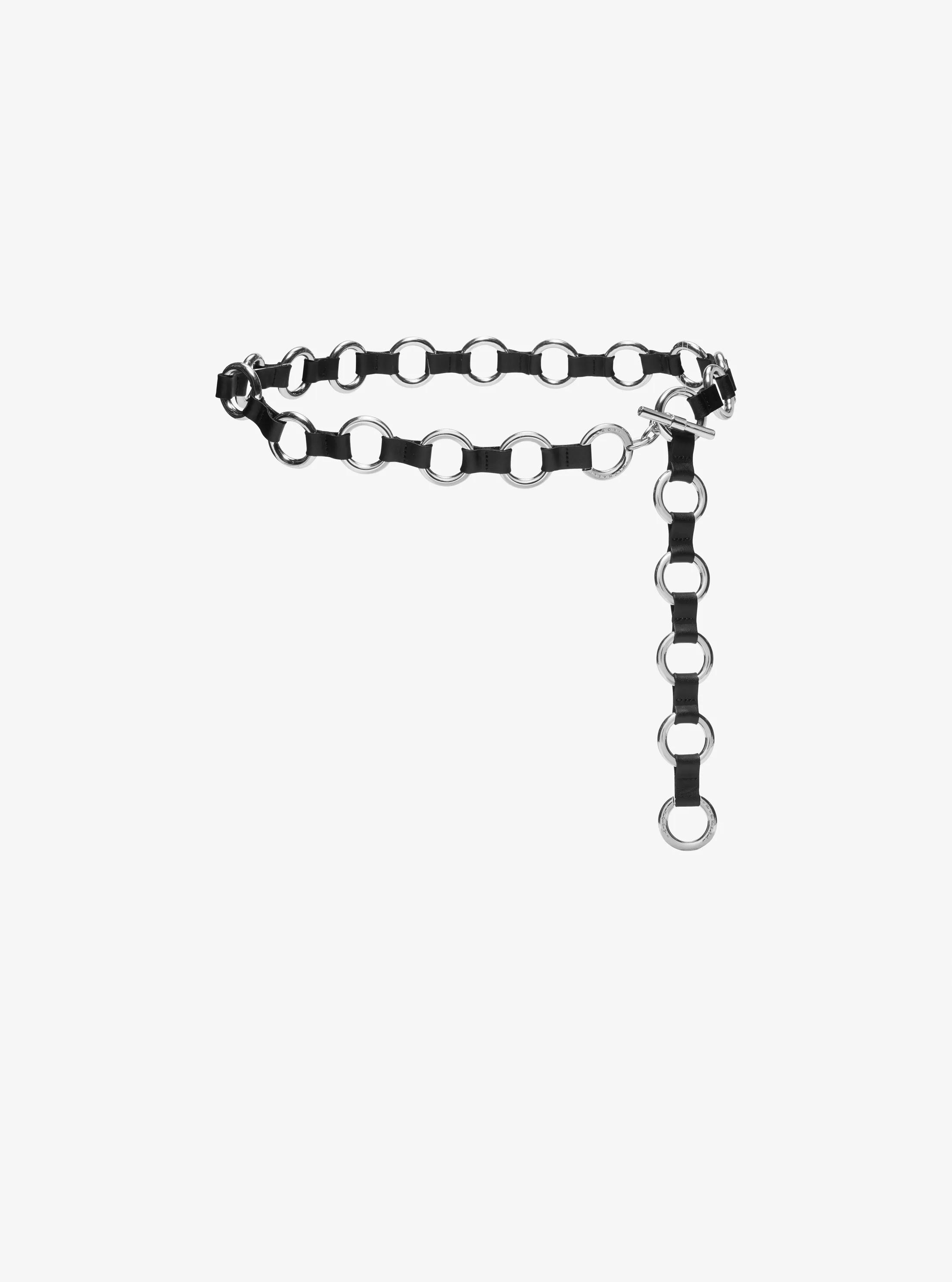 Cintur&oacute;n con eslabones de cadena y de piel in NEGRO | Michael Kors