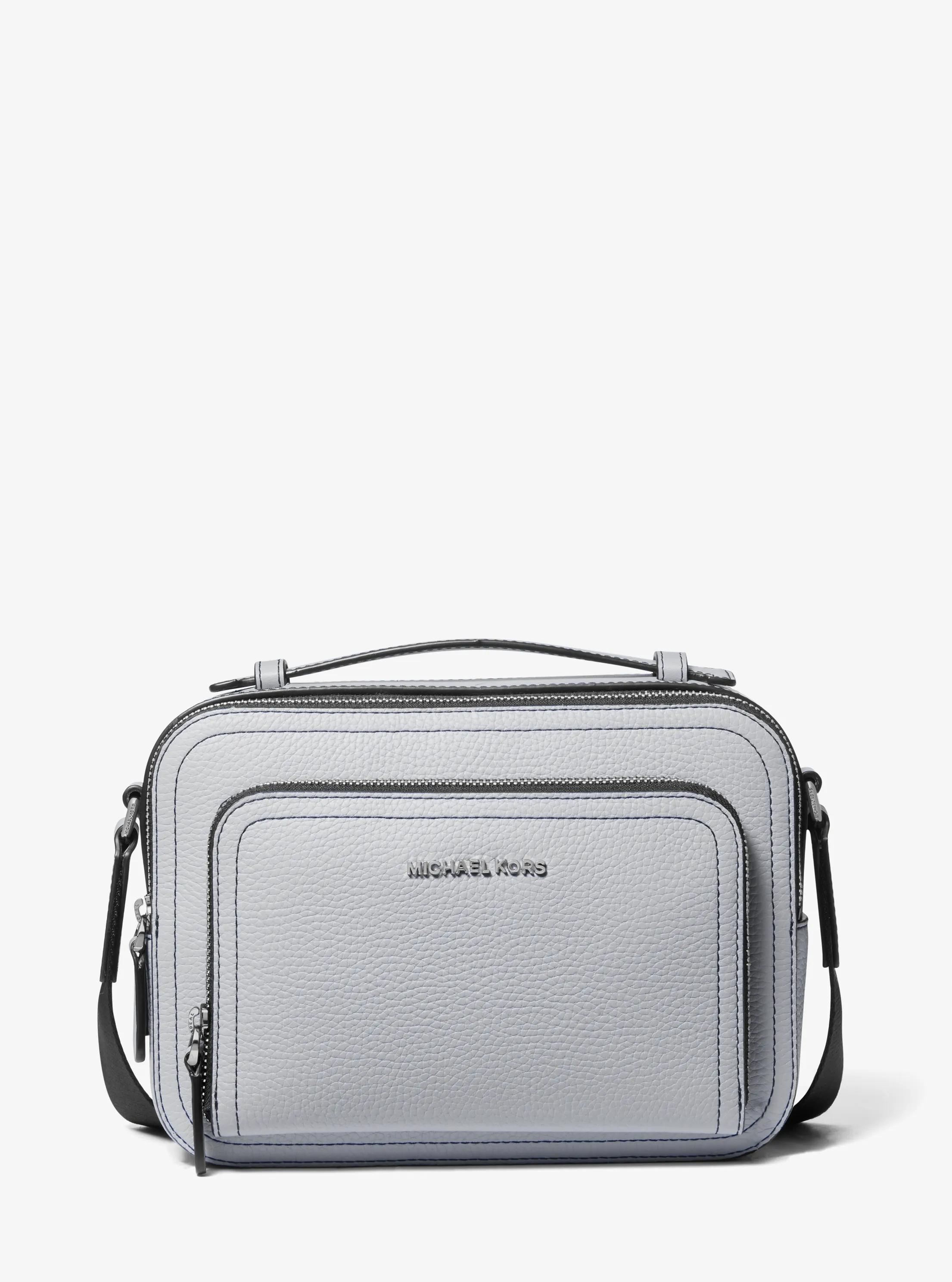Hudson Pebbled Leather Crossbody Bag in DOVE | Michael Kors