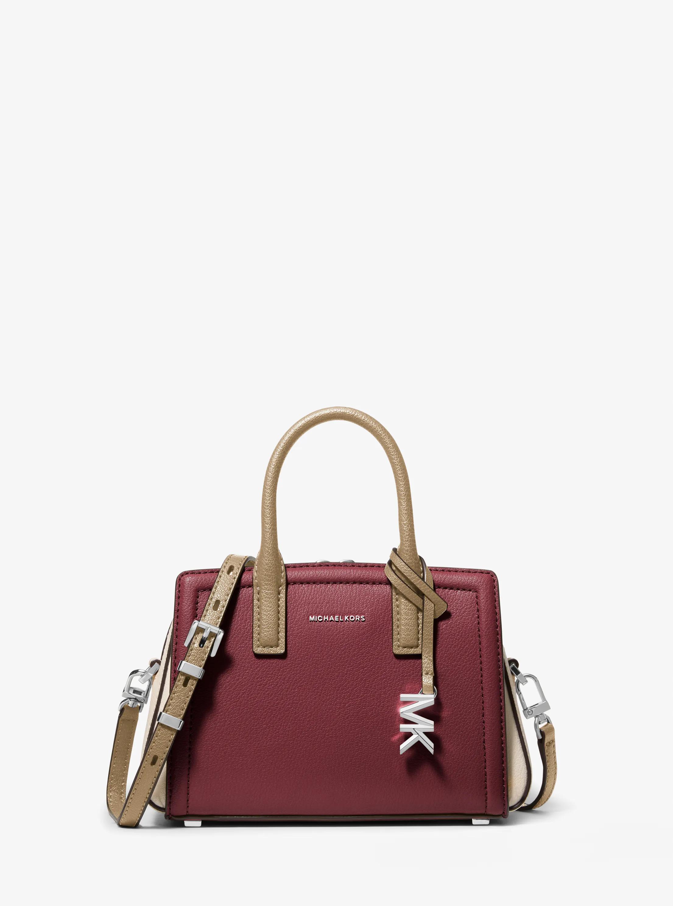 Laila Extra-Small Color-Block Leather Crossbody Bag in OXBLOOD MLTI | Michael Kors