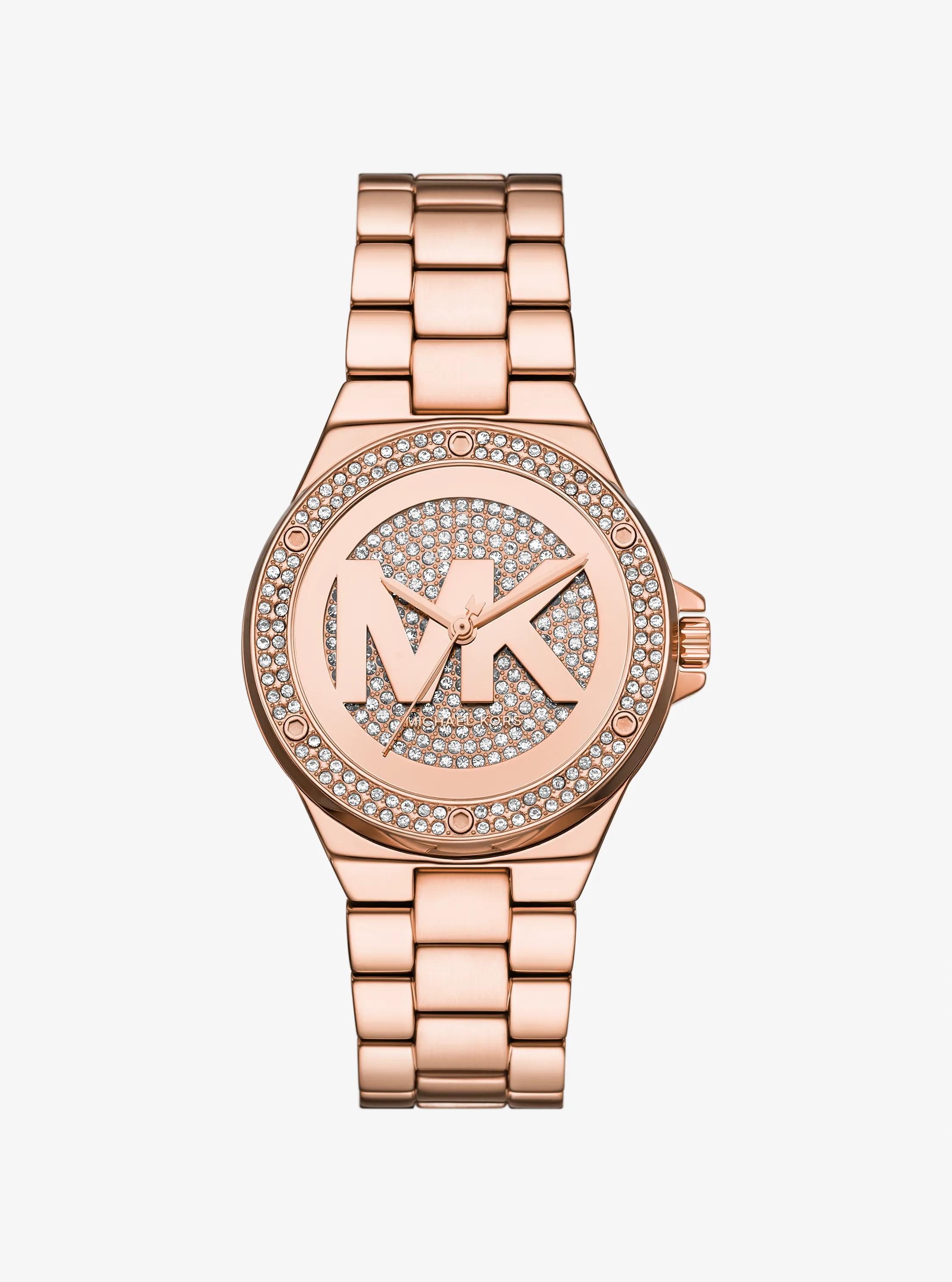 Reloj Lennox en tono oro rosa con incrustaciones de pav&eacute; in DORADO ROSA | Michael Kors