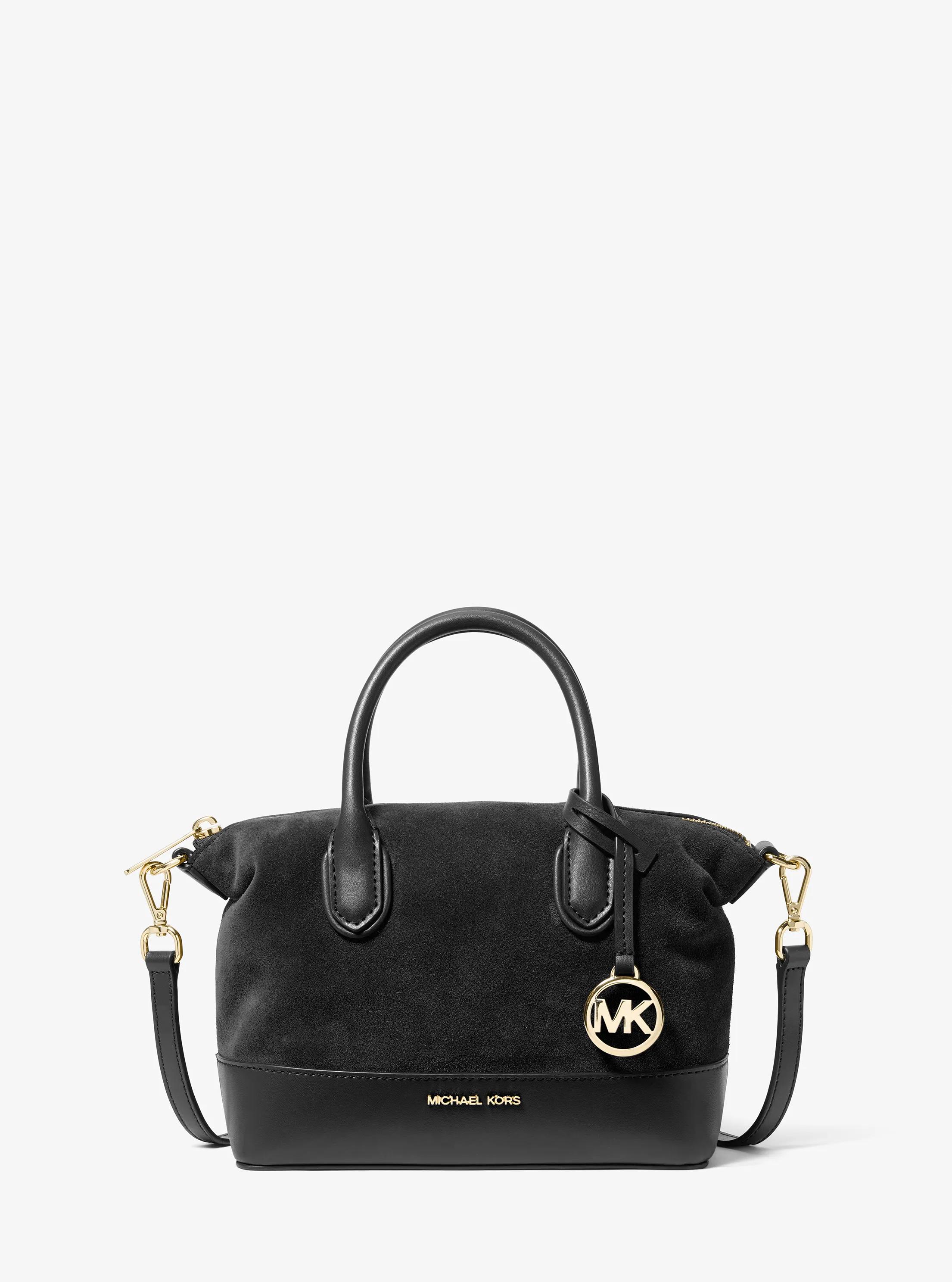 Wandelbare Umh&auml;ngetasche Hyde Small aus Wildleder in SCHWARZ | Michael Kors