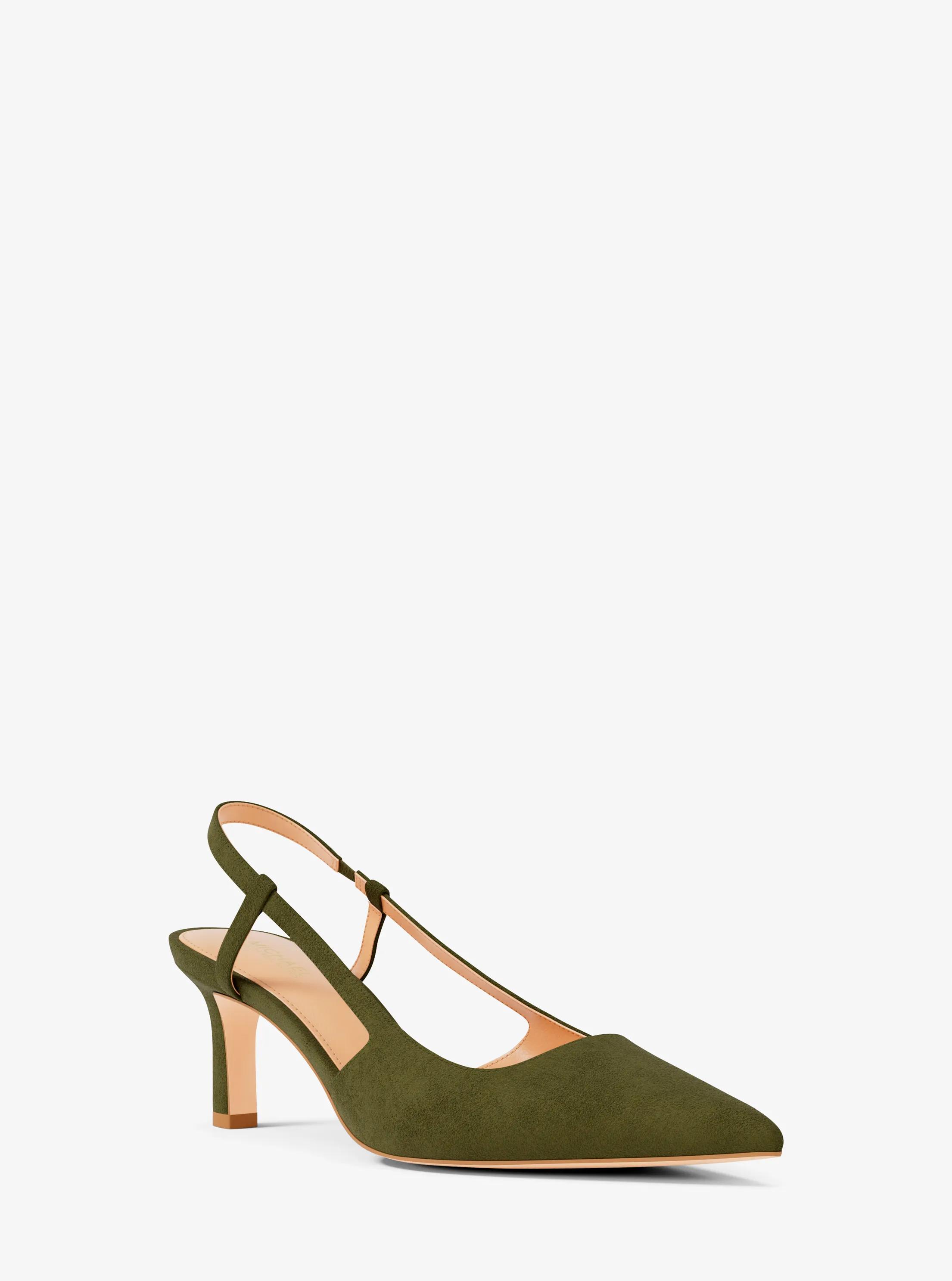 Alora Suede Slingback Pump in PISTACHIO | Michael Kors