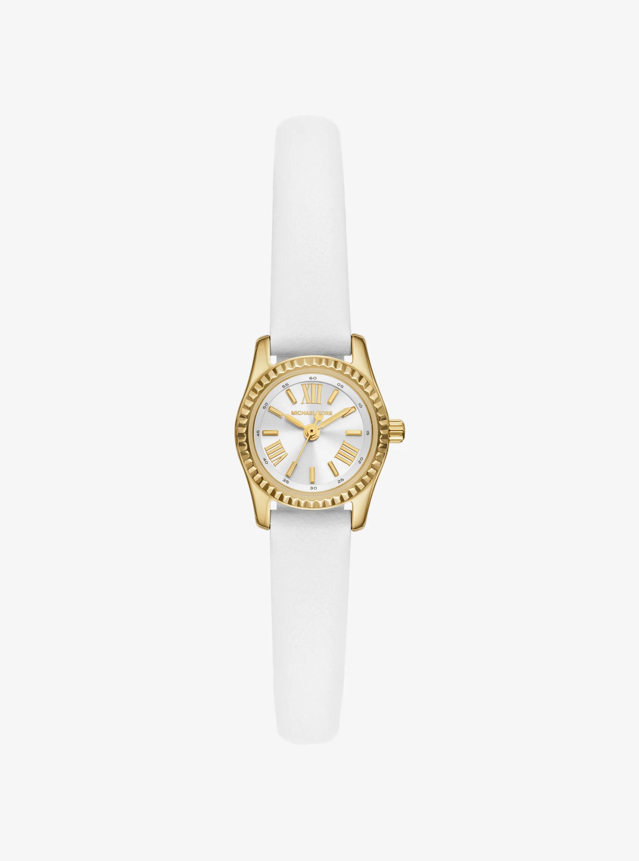 Micro Lexington Leather Watch in OPTIC WHITE | Michael Kors