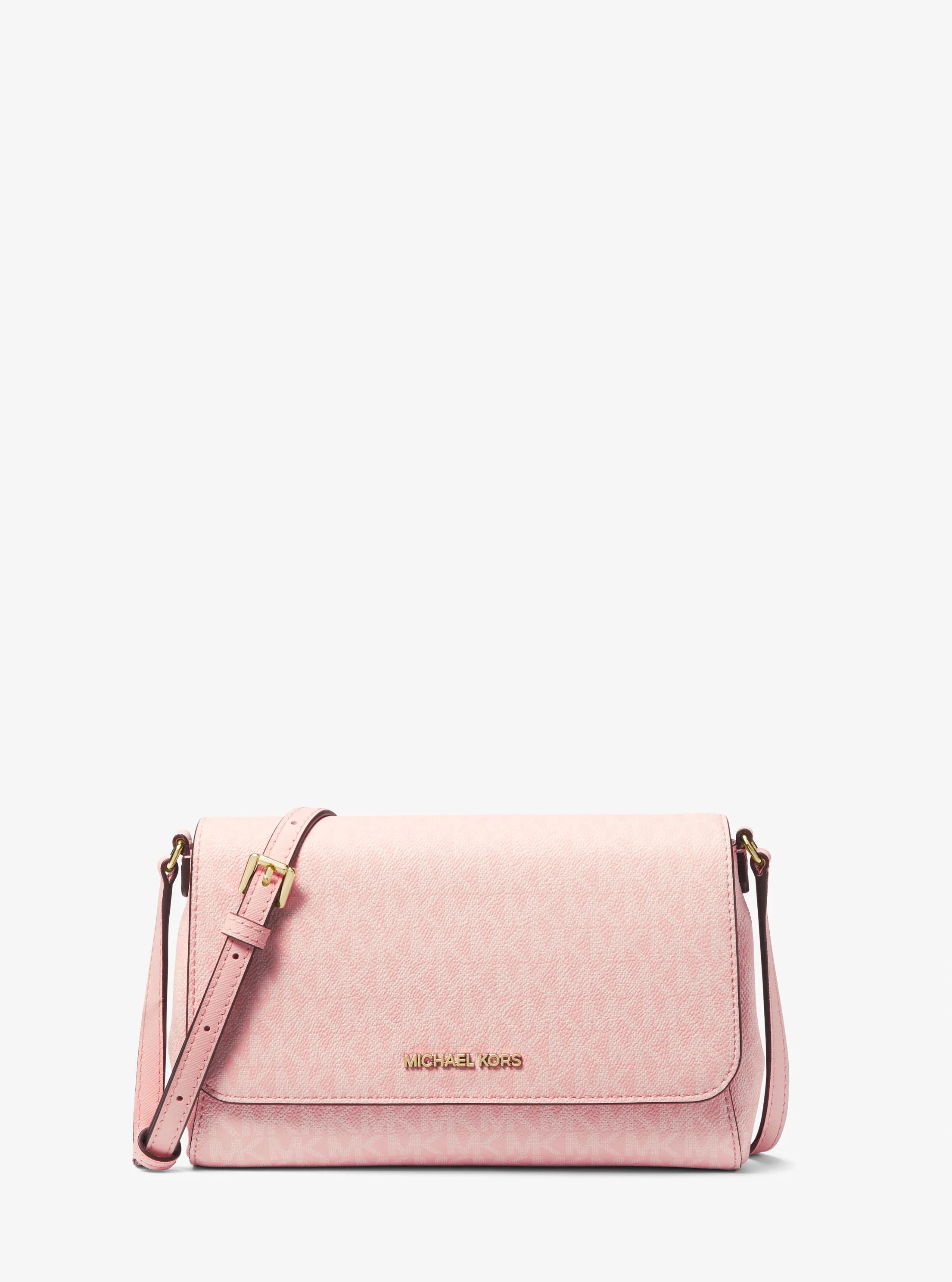 Medium Logo Convertible Crossbody Bag in LT POWDER BLUSH | Michael Kors