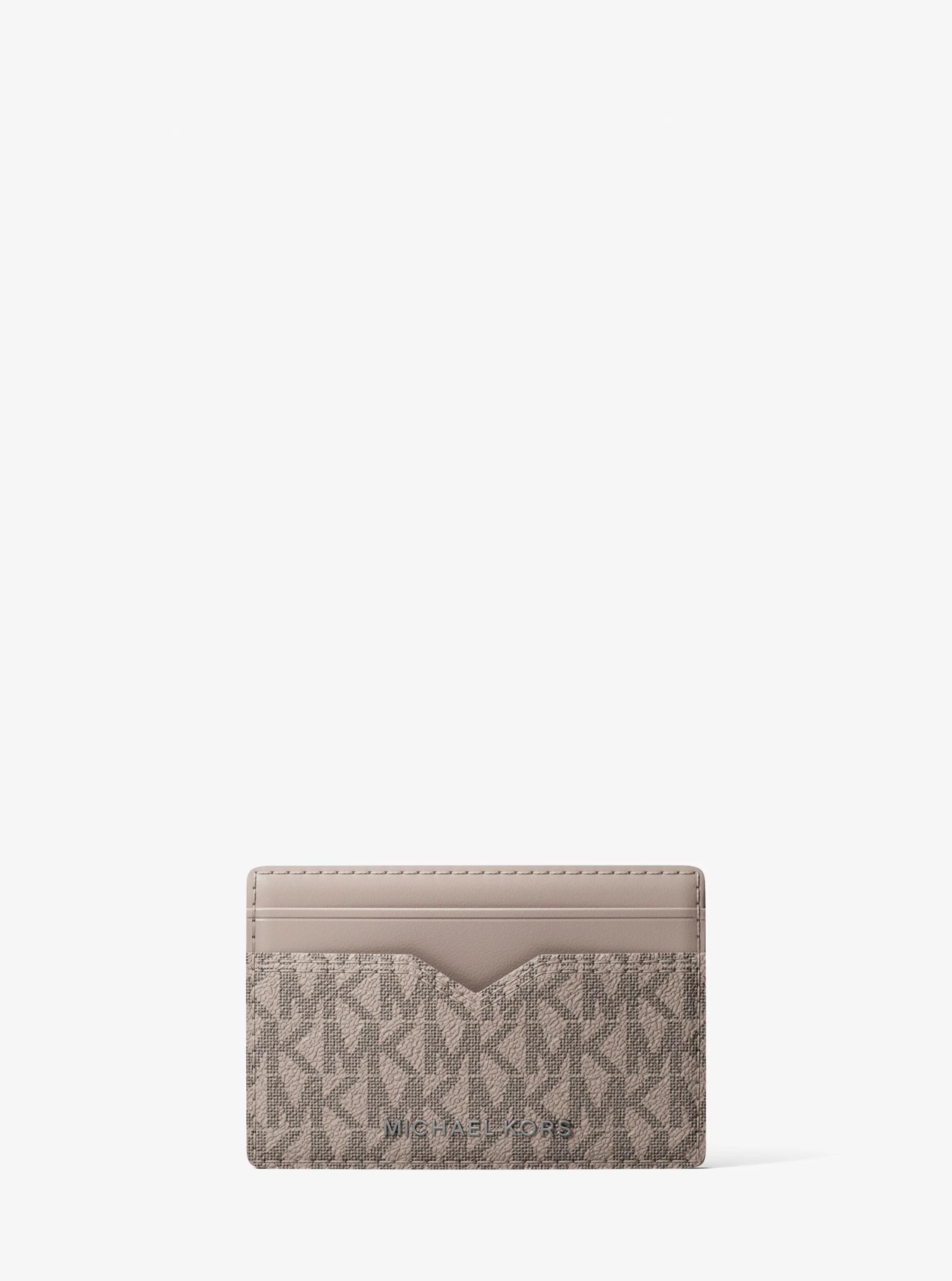 Porte-cartes Hudson &agrave; logo Signature in NICKEL | Michael Kors