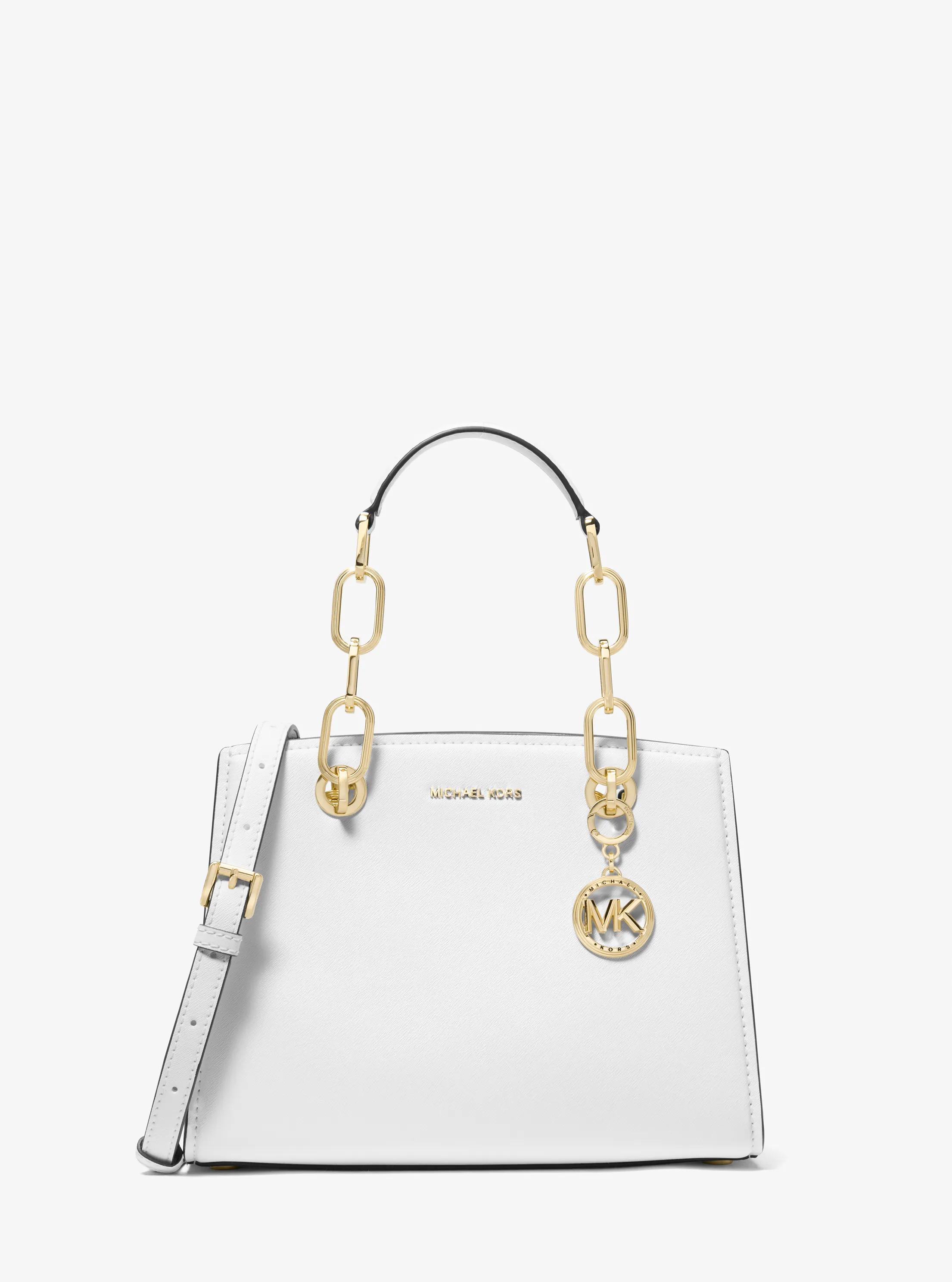 Bolso satchel Cynthia peque&ntilde;o de piel in BLANCO INTENSO | Michael Kors