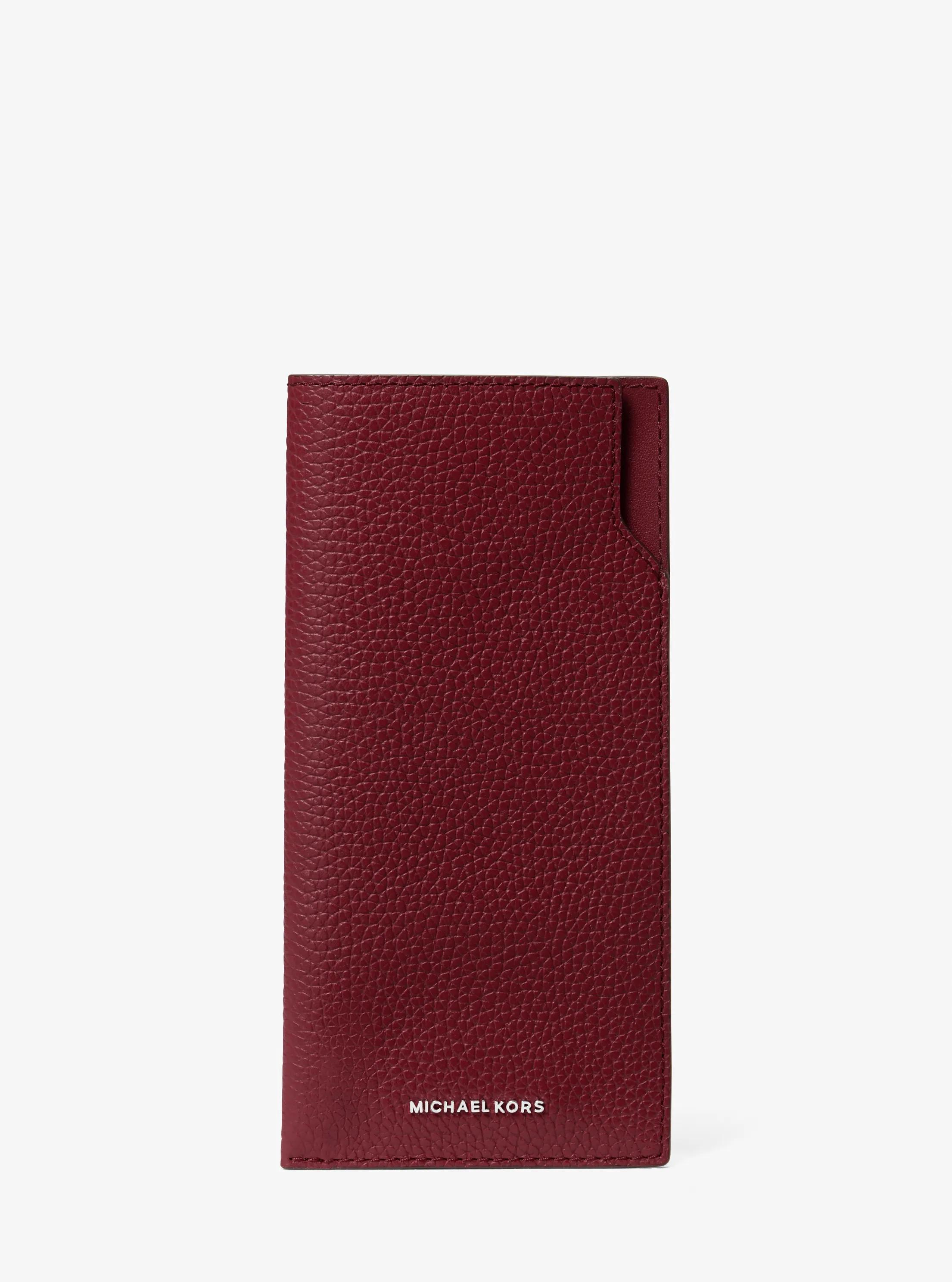 Jet Set Pebbled Leather Sunglass Case in OXBLOOD | Michael Kors