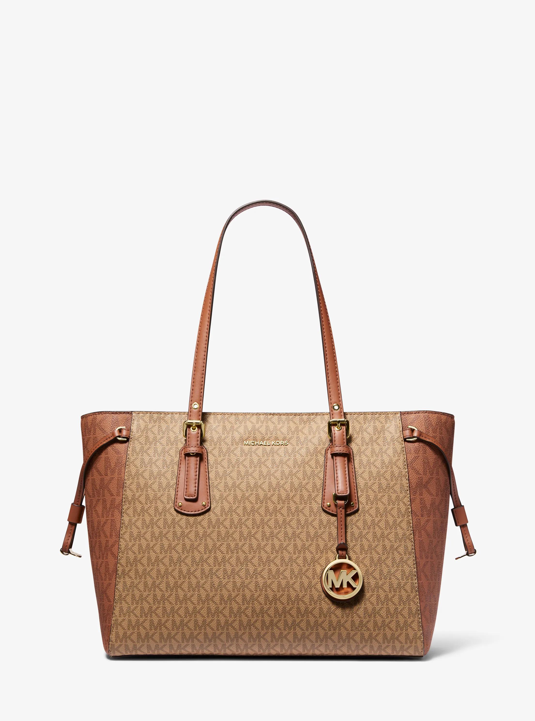 Voyager Medium Color-Block Logo Tote Bag