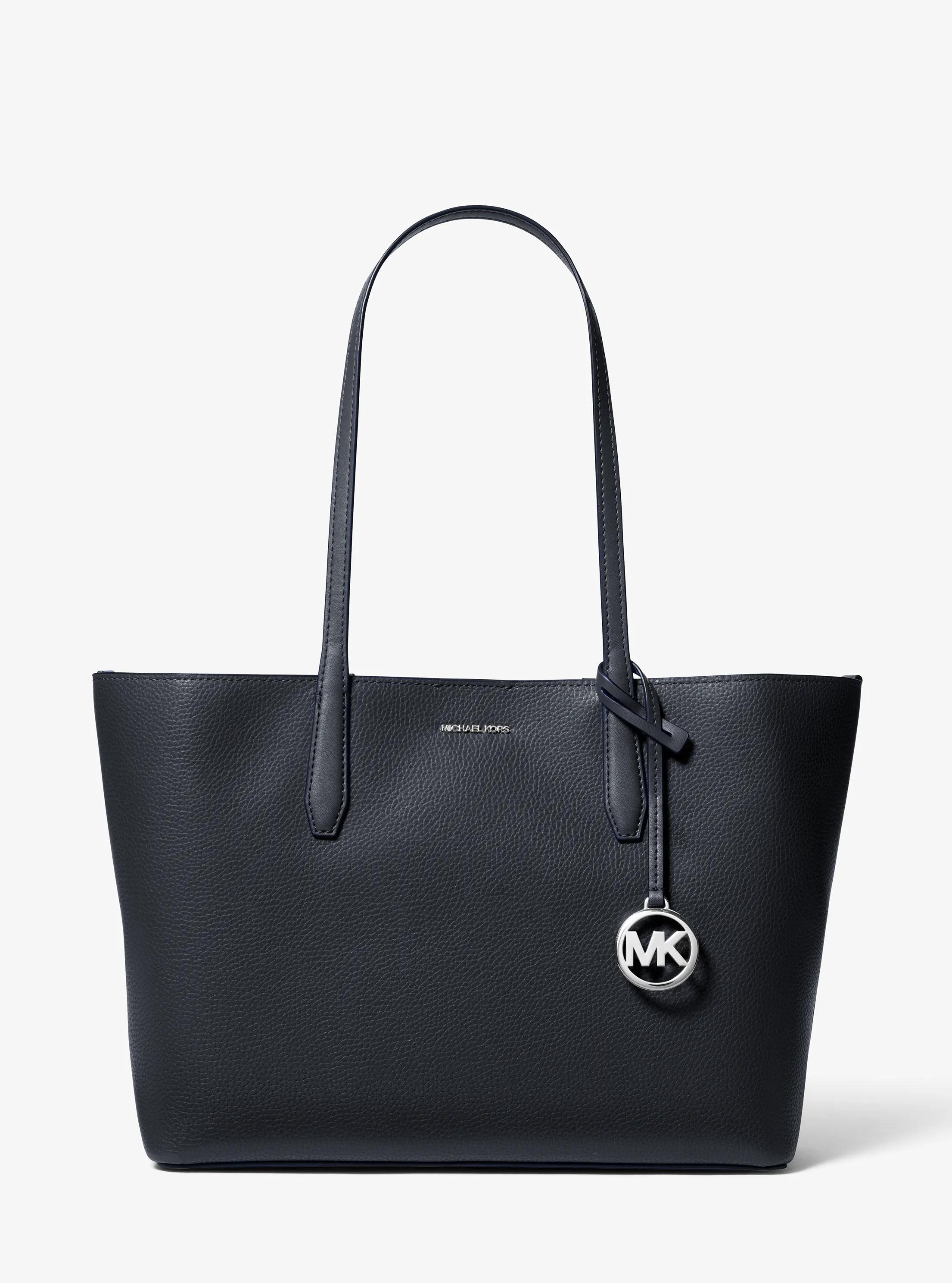 Bolso tote Avalon mediano de piel granulada in AZUL MARINO | Michael Kors