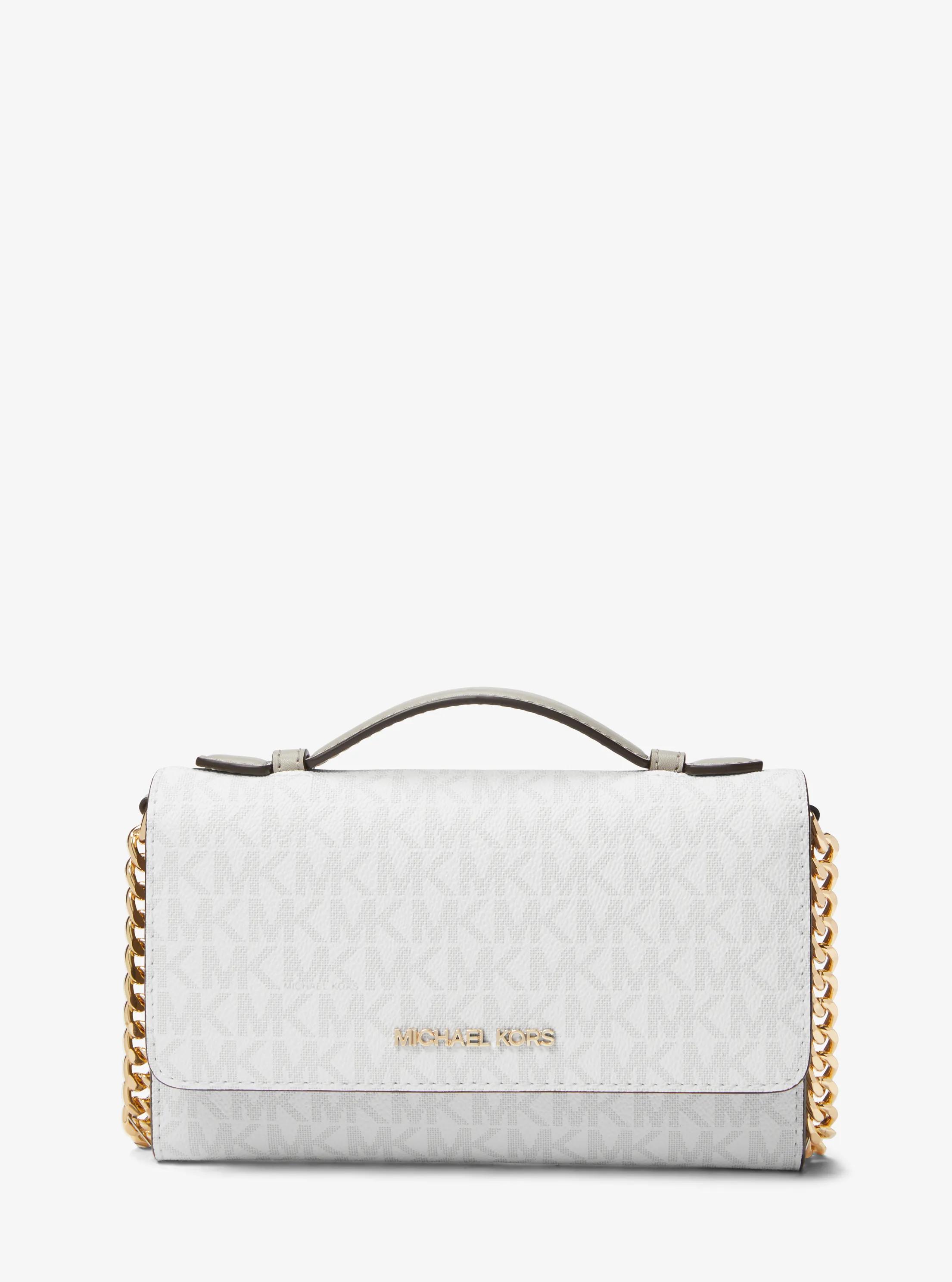 Jet Set Travel Medium Logo Smartphone Crossbody Bag in OPT/ALLUM | Michael Kors