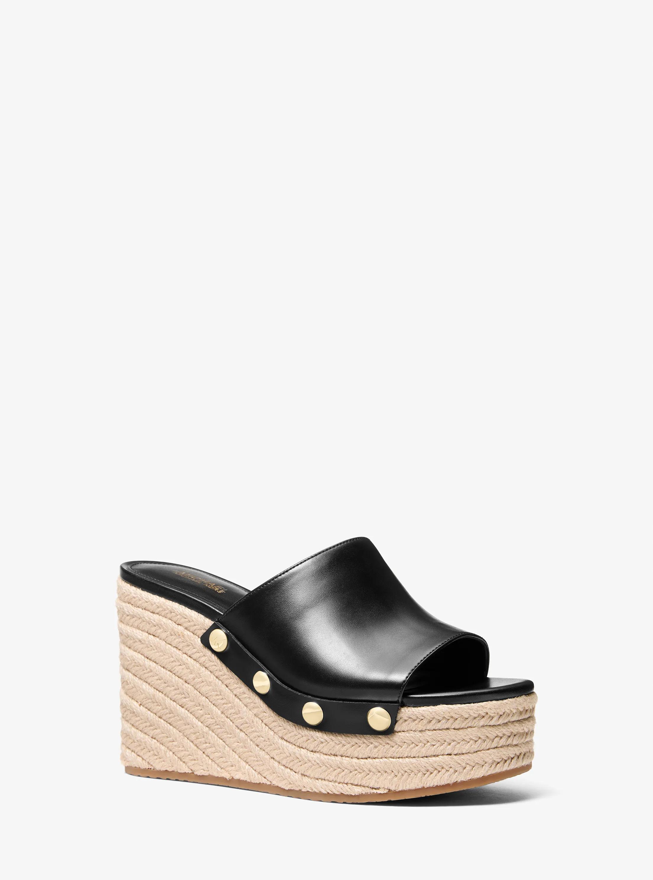 Sandale &agrave; talon compens&eacute; Micah in NOIR | Michael Kors