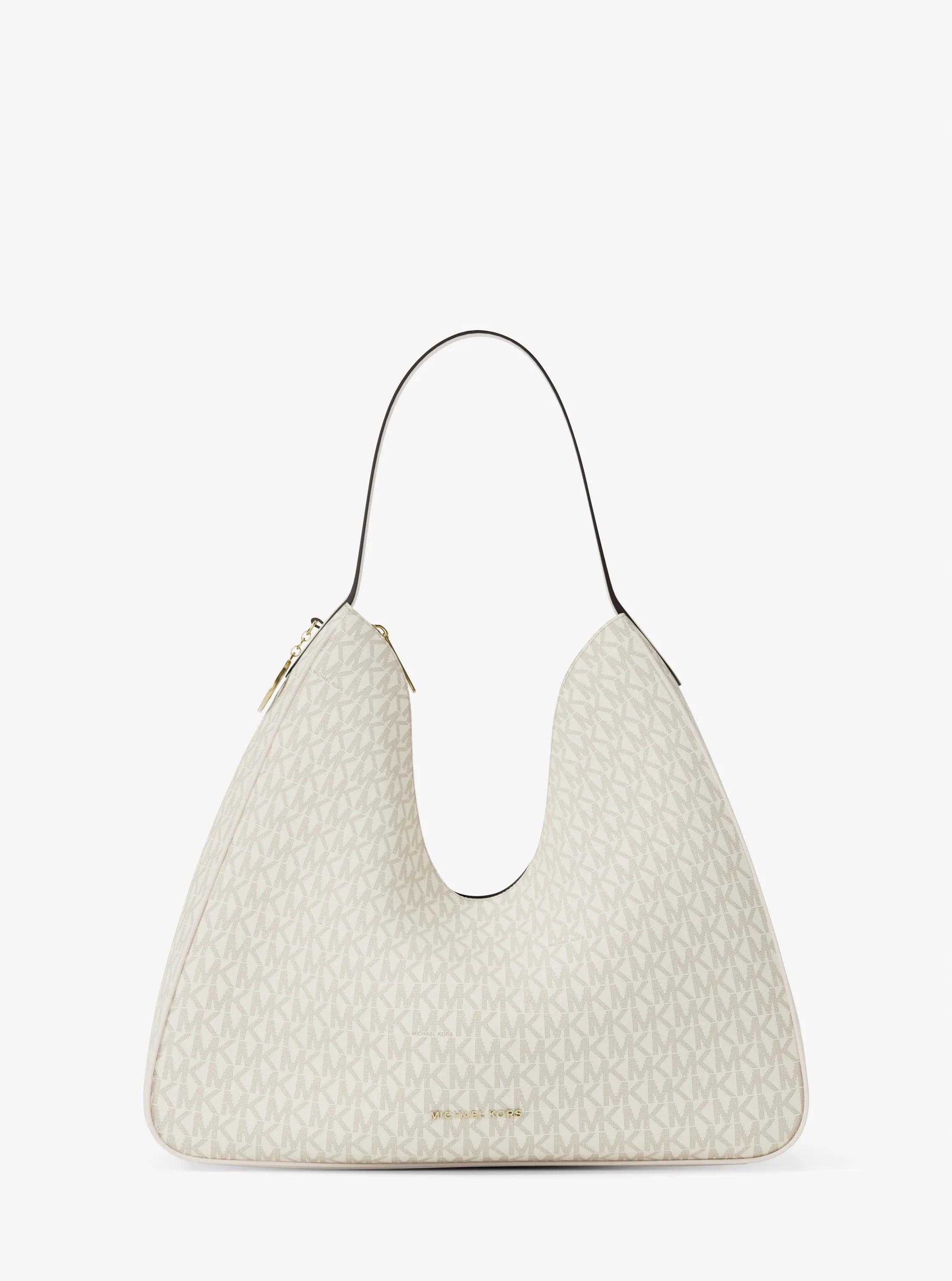 Sac &agrave; &eacute;paule Nayla de taille moyenne &agrave; logo Signature in CR&Egrave;ME MULTI L&Eacute;GER | Michael Kors