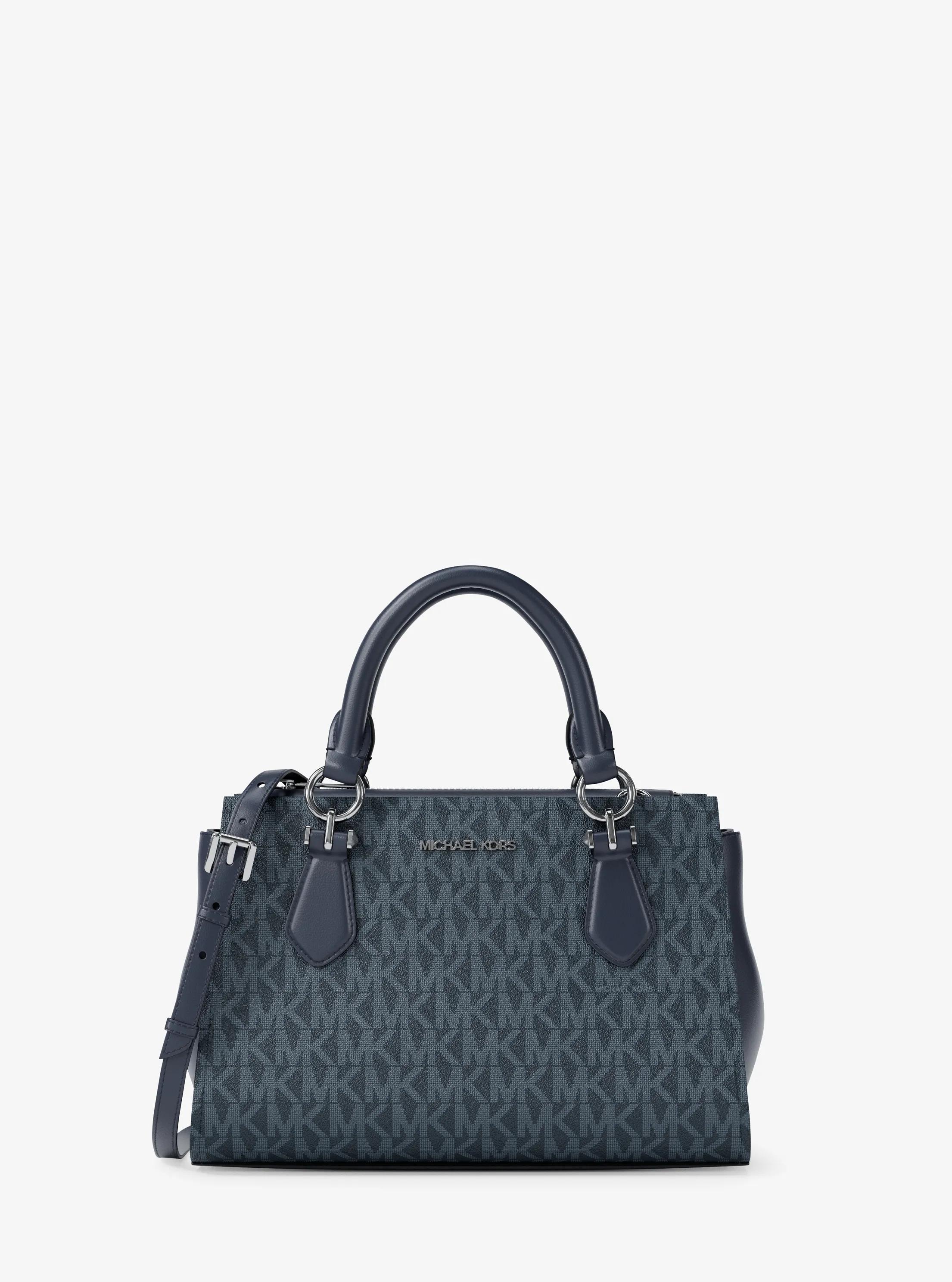 Marilyn Small Signature Logo Messenger Bag in ADMIRAL | Michael Kors
